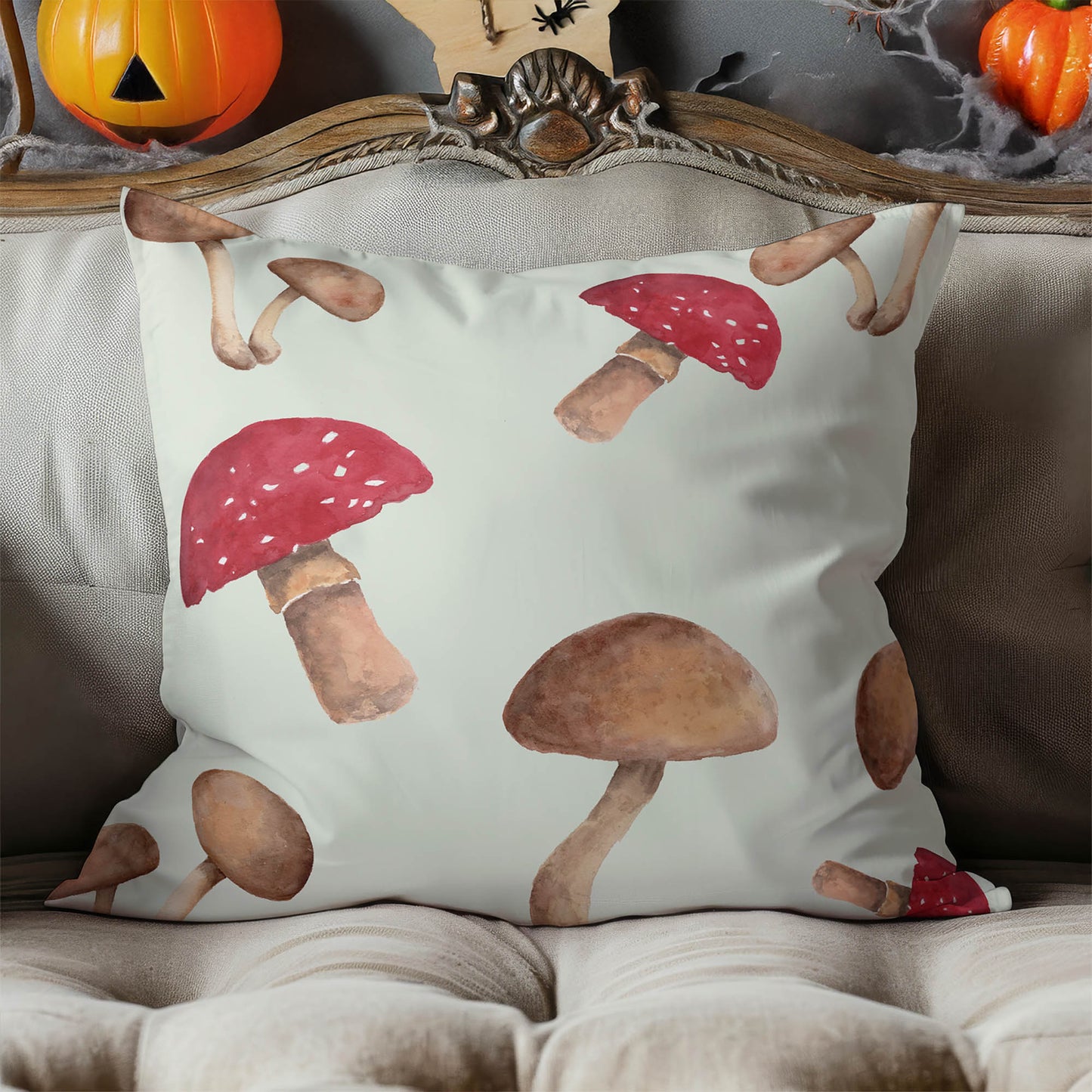 Shroom Play Decorative Seasonal Throw Pillow