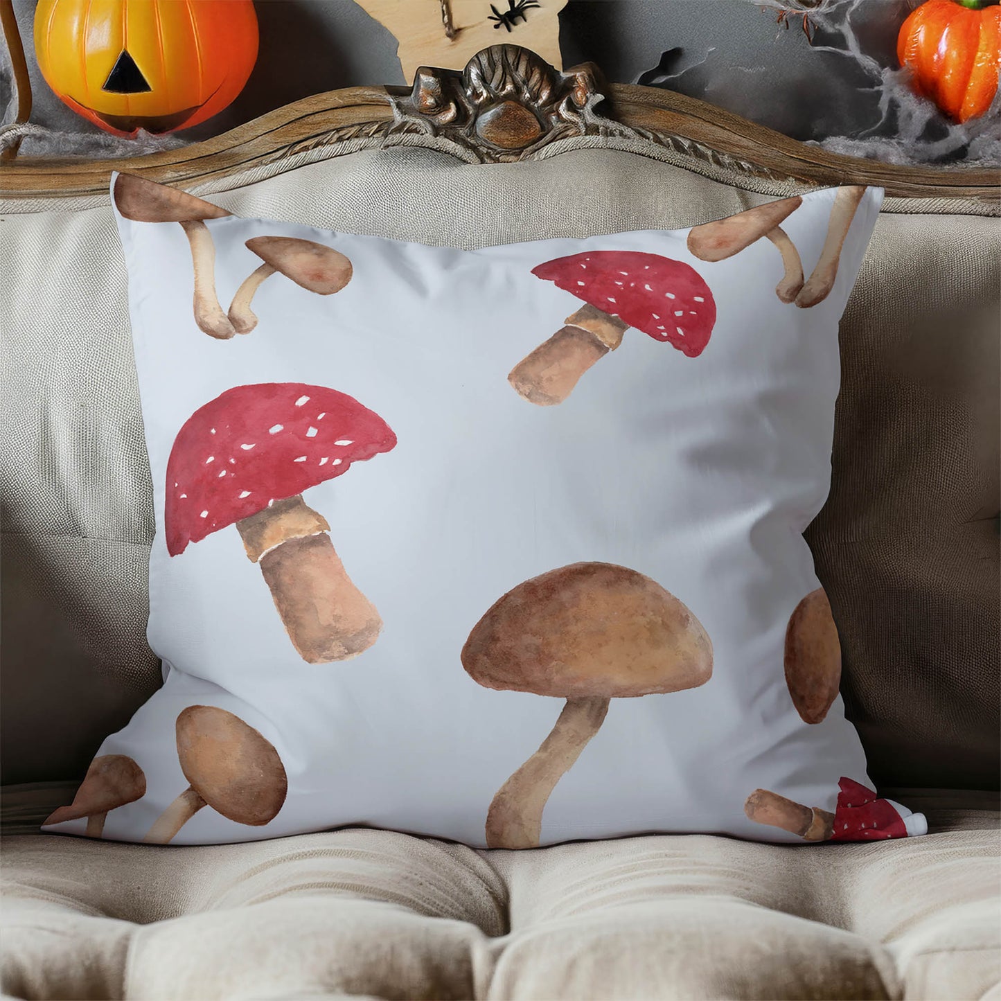 Shroom Play Decorative Seasonal Throw Pillow