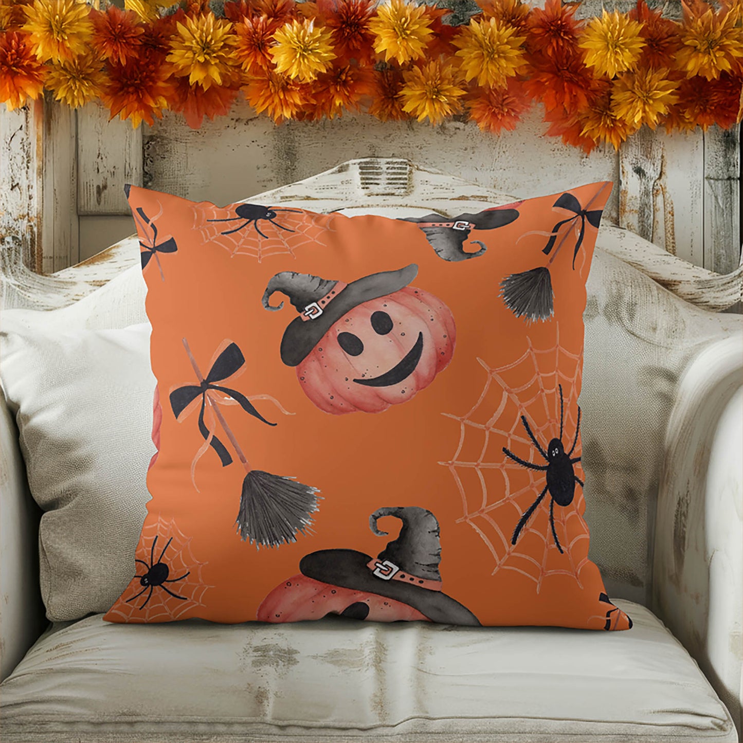 Happy Halloween Decorative Seasonal Throw Pillow