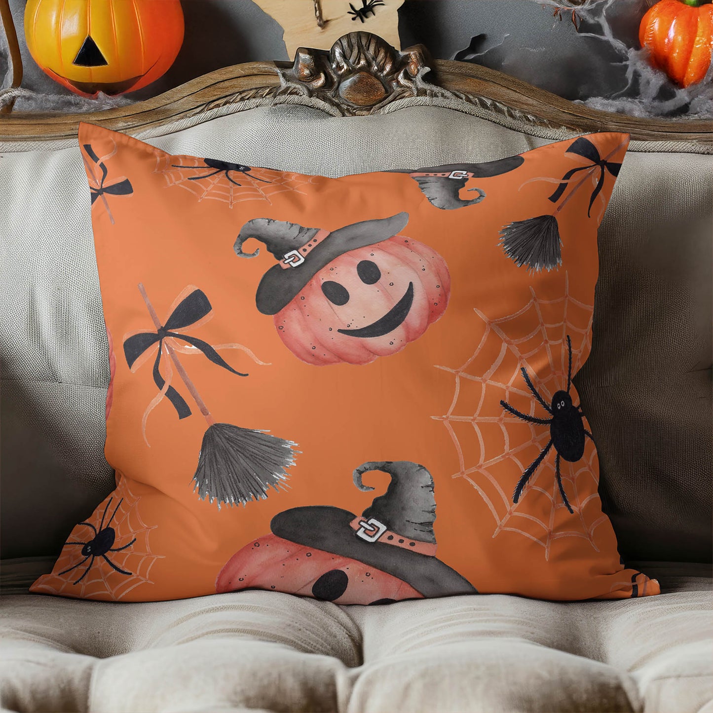 Happy Halloween Decorative Seasonal Throw Pillow