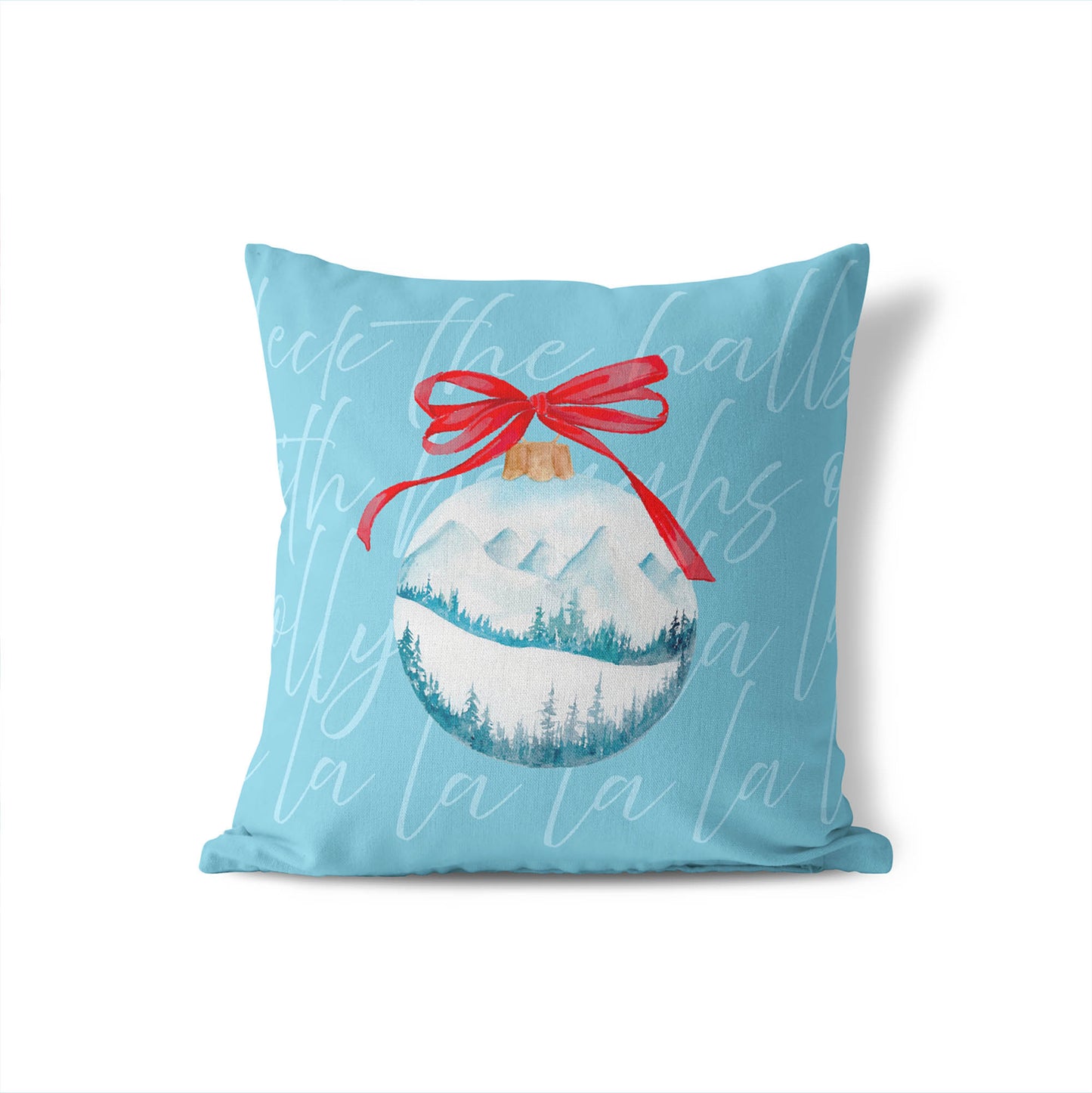 Deck the halls Decorative Seasonal Throw Pillow