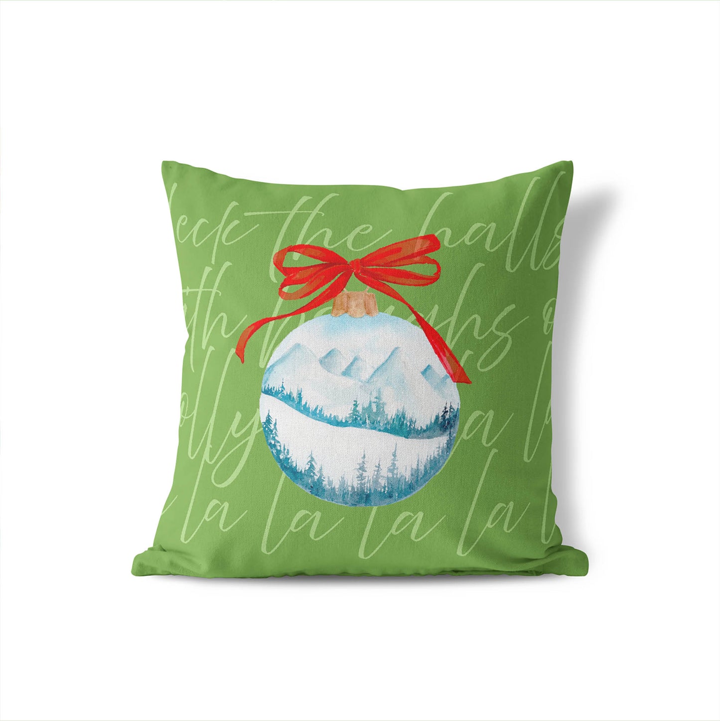 Deck the halls Decorative Seasonal Throw Pillow