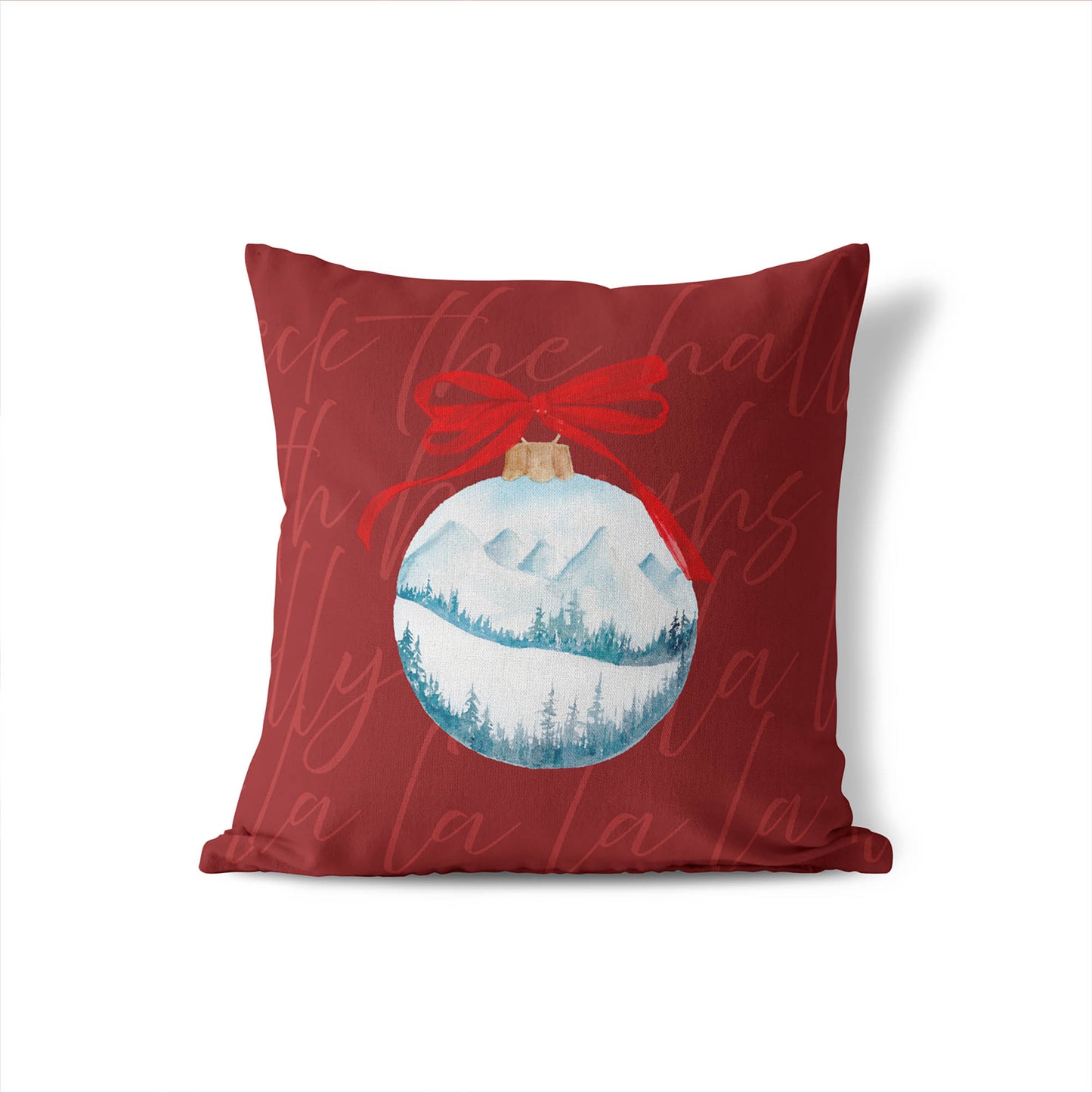 Deck the halls Decorative Seasonal Throw Pillow