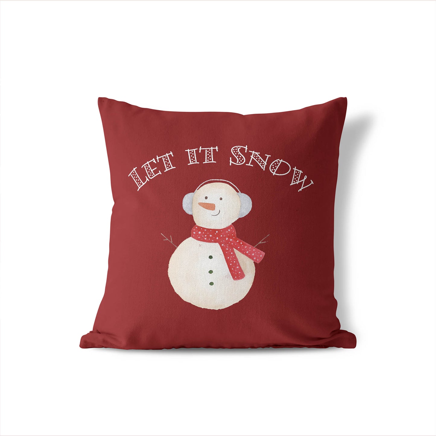 Let it Snow Decorative Seasonal Throw Pillow