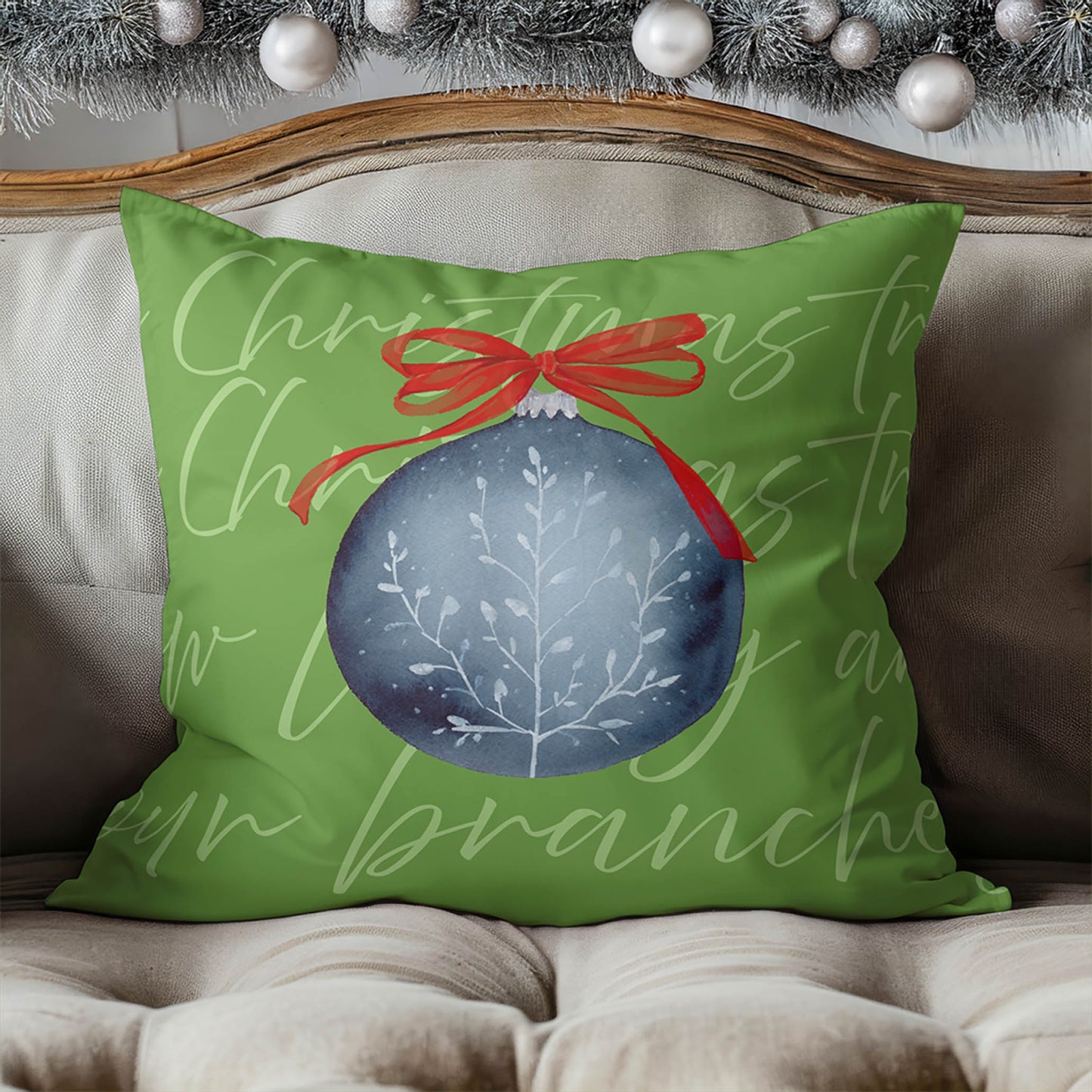 Oh Christmas Tree Decorative Seasonal Throw Pillow