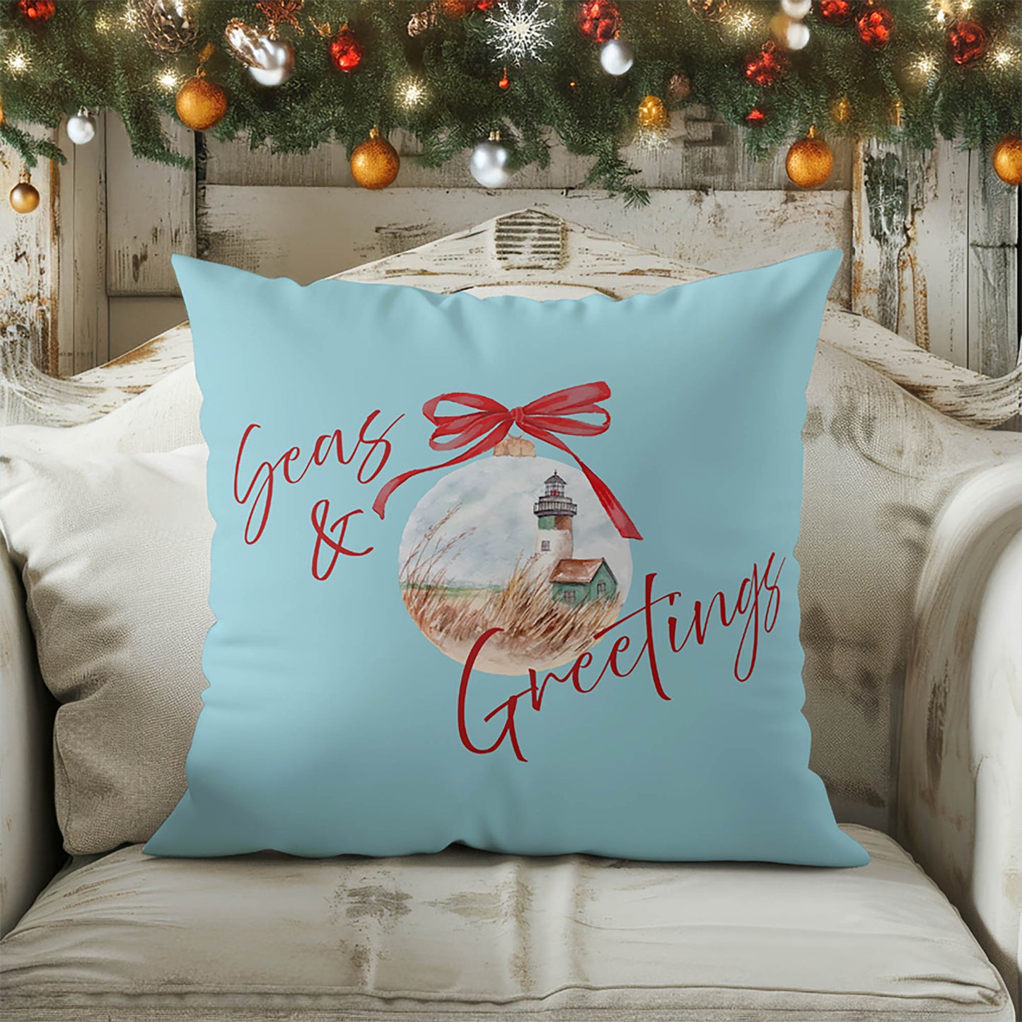 Seas & Greeting Decorative Seasonal Throw Pillow