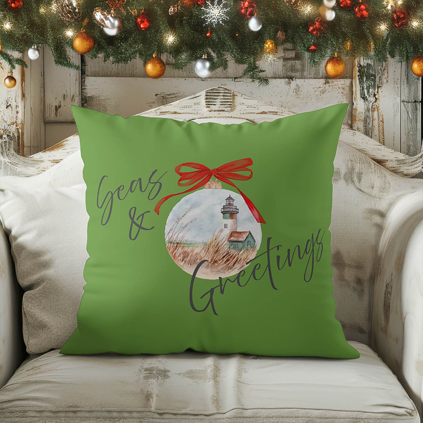 Seas & Greeting Decorative Seasonal Throw Pillow