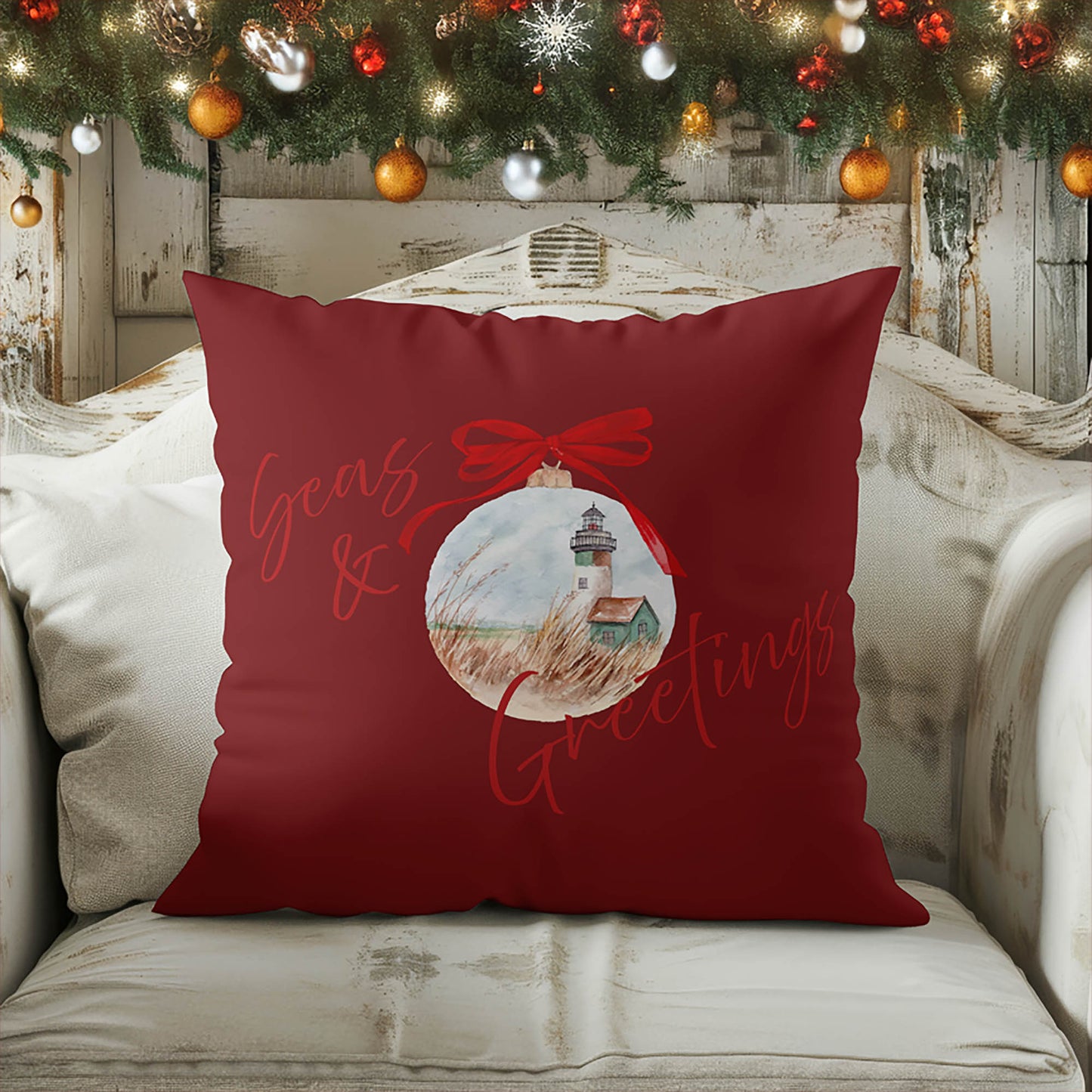 Seas & Greeting Decorative Seasonal Throw Pillow