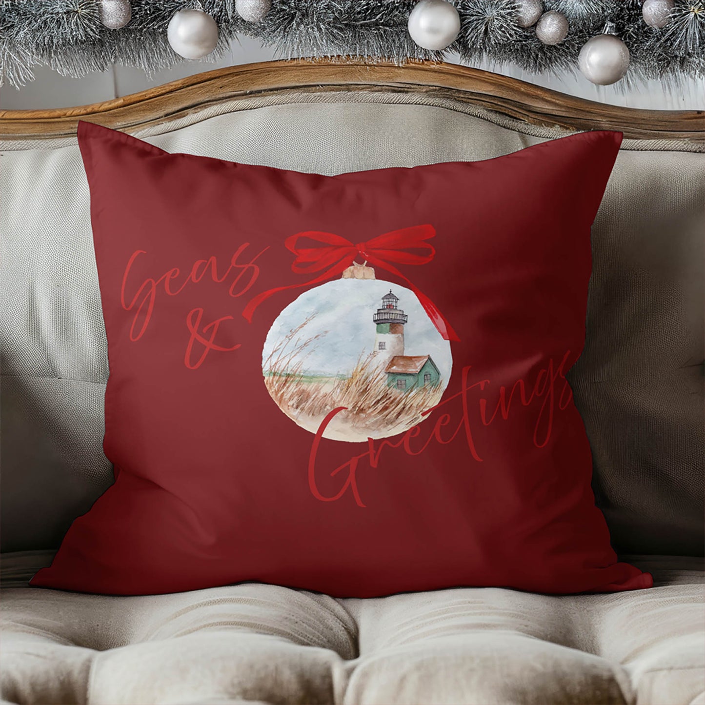 Seas & Greeting Decorative Seasonal Throw Pillow