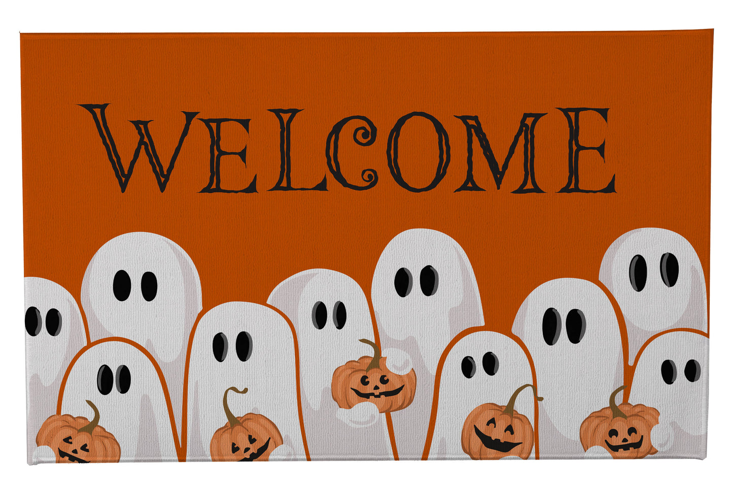 Ghosts & Pumpkins Welcome Outdoor Door Mat