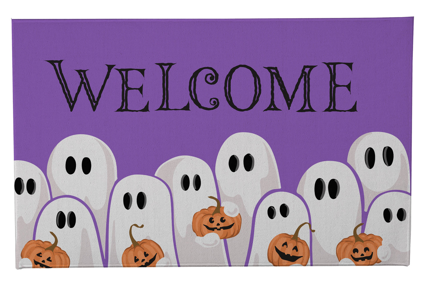 Ghosts & Pumpkins Welcome Outdoor Door Mat
