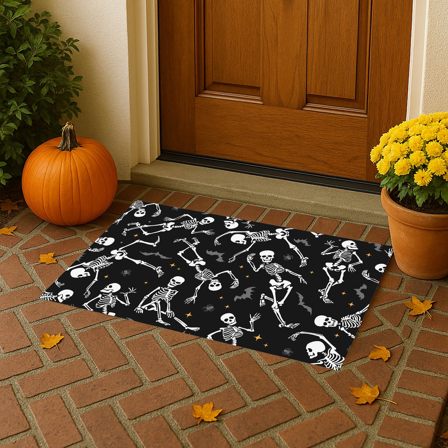 Skeleton Boogie Outdoor Door Mat