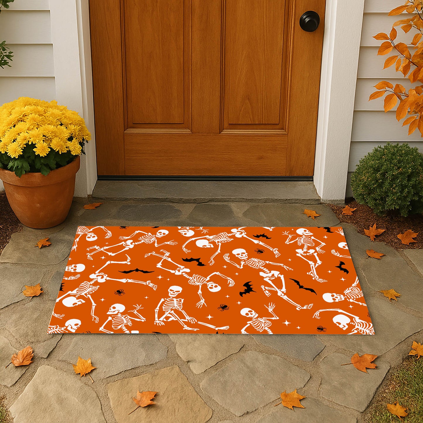 Skeleton Boogie Outdoor Door Mat