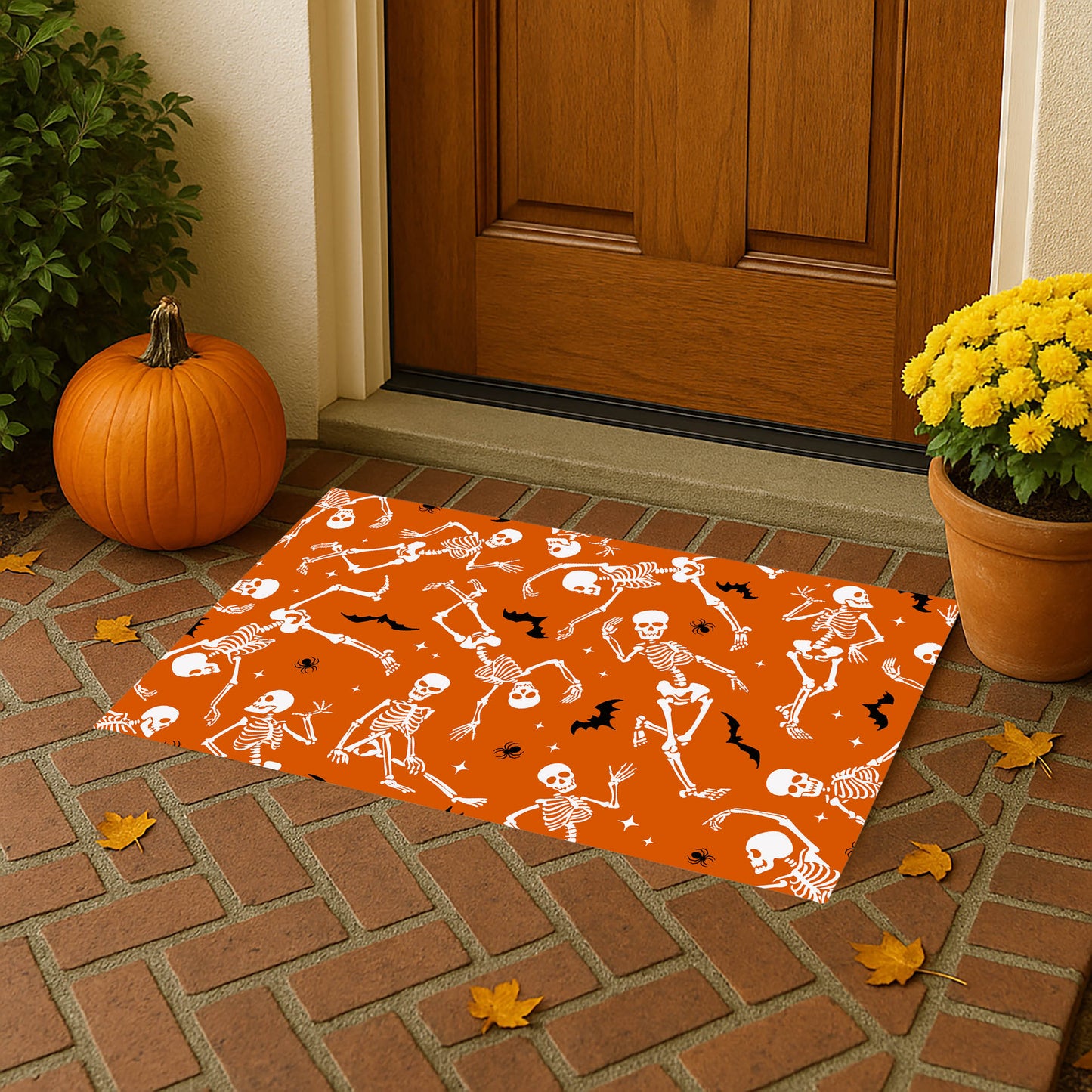 Skeleton Boogie Outdoor Door Mat
