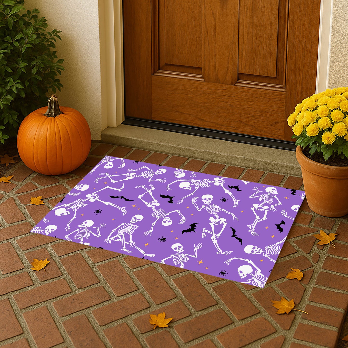 Skeleton Boogie Outdoor Door Mat