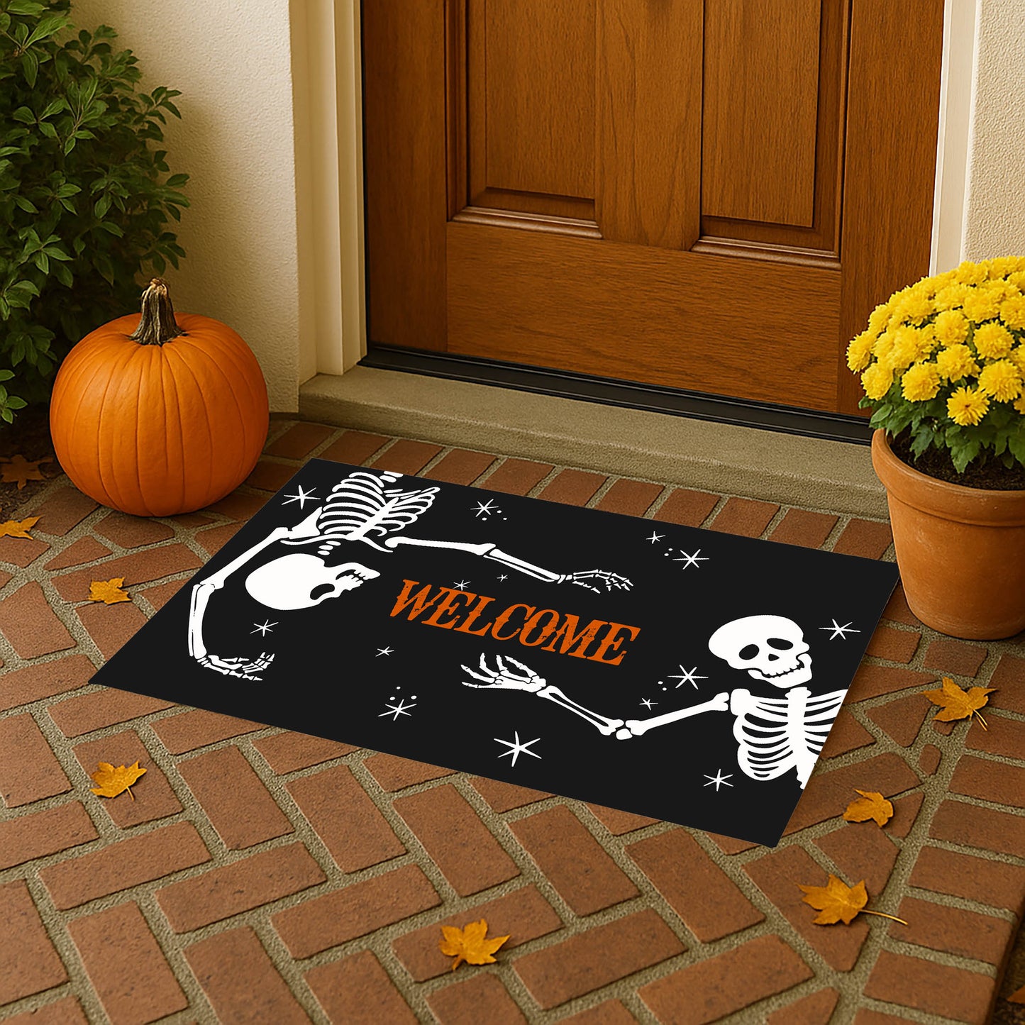 Skeleton Welcome Outdoor Door Mat