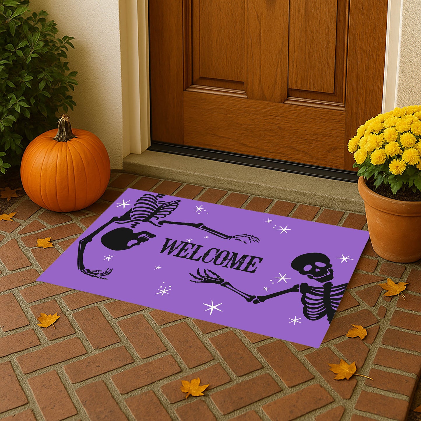 Skeleton Welcome Outdoor Door Mat