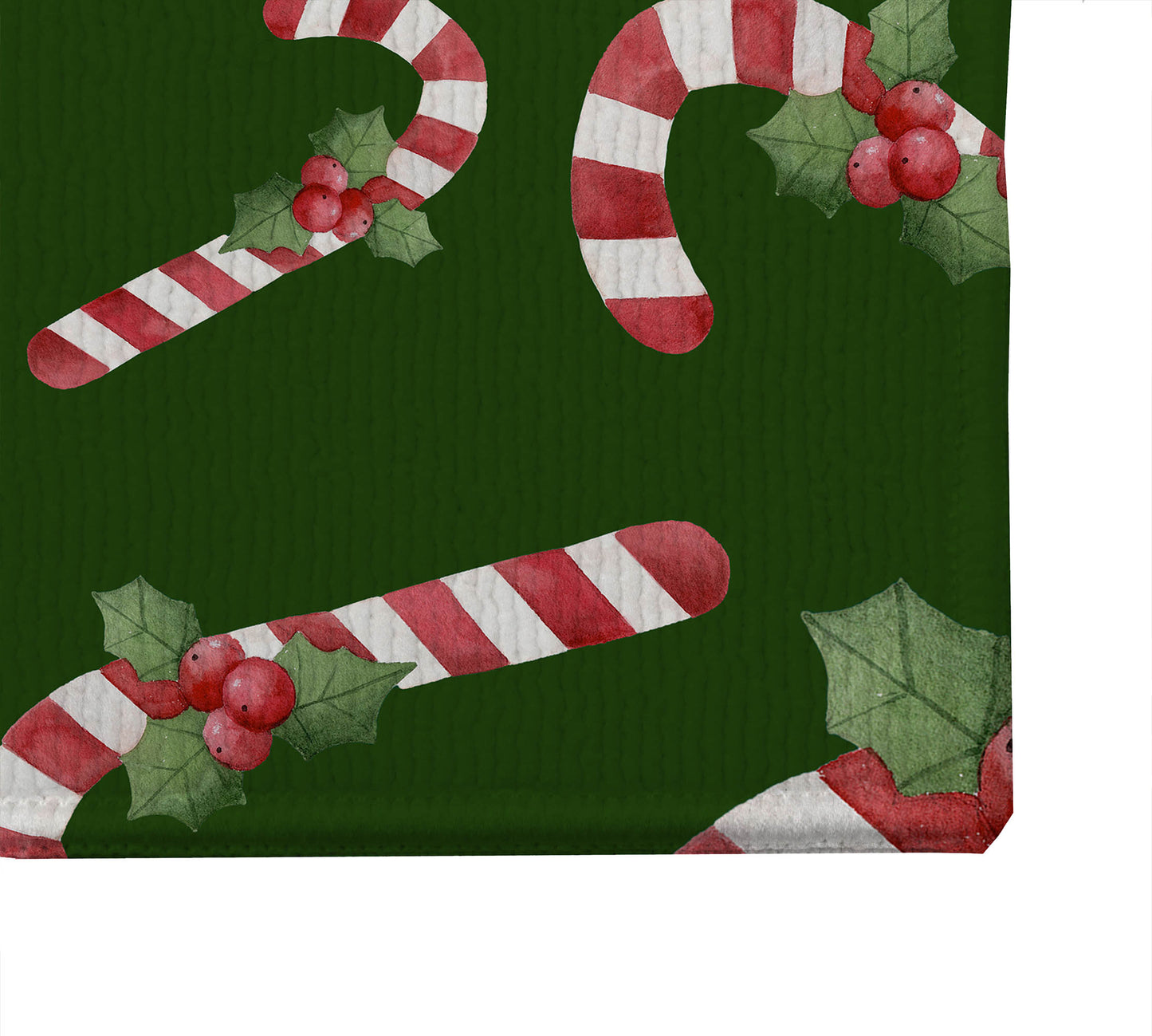 Watercolor Christmas Candy cane Pattern Outdoor Door Mat