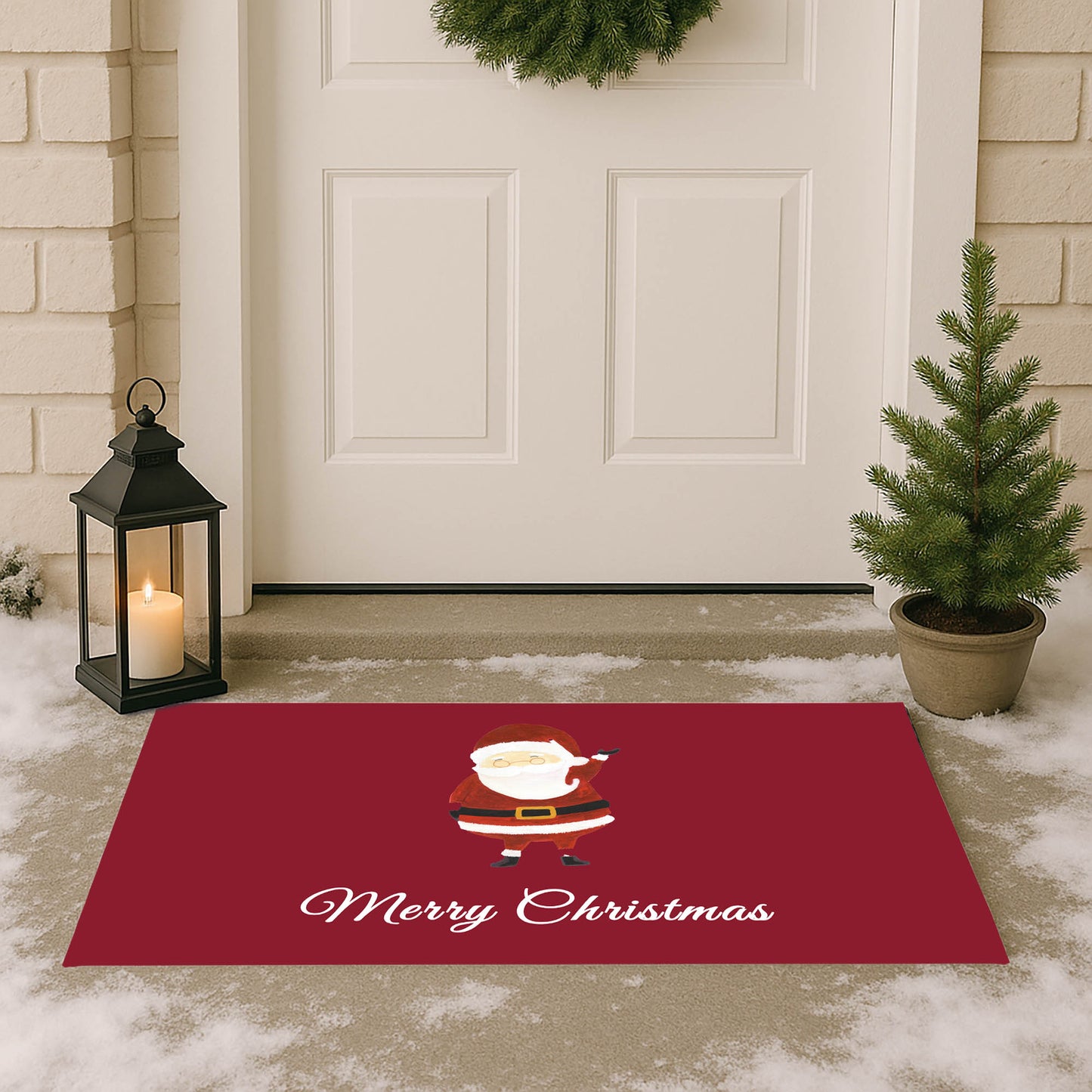 Merry Christmas Santa Outdoor Door Mat