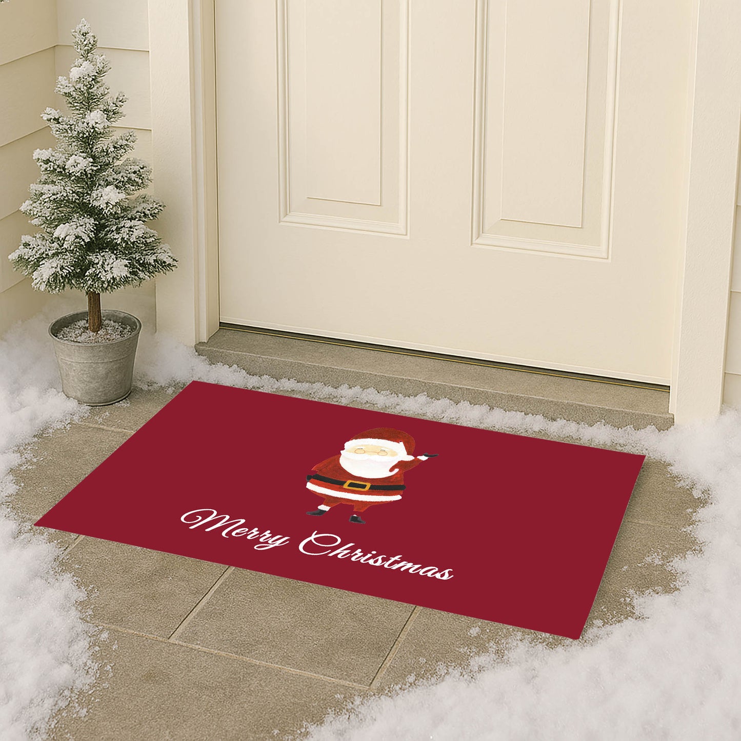Merry Christmas Santa Outdoor Door Mat
