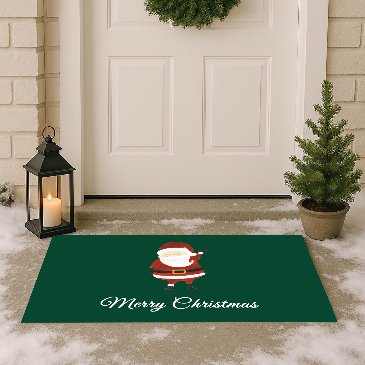 Merry Christmas Santa Outdoor Door Mat