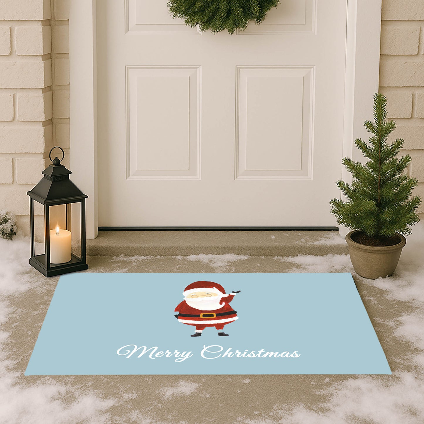 Merry Christmas Santa Outdoor Door Mat