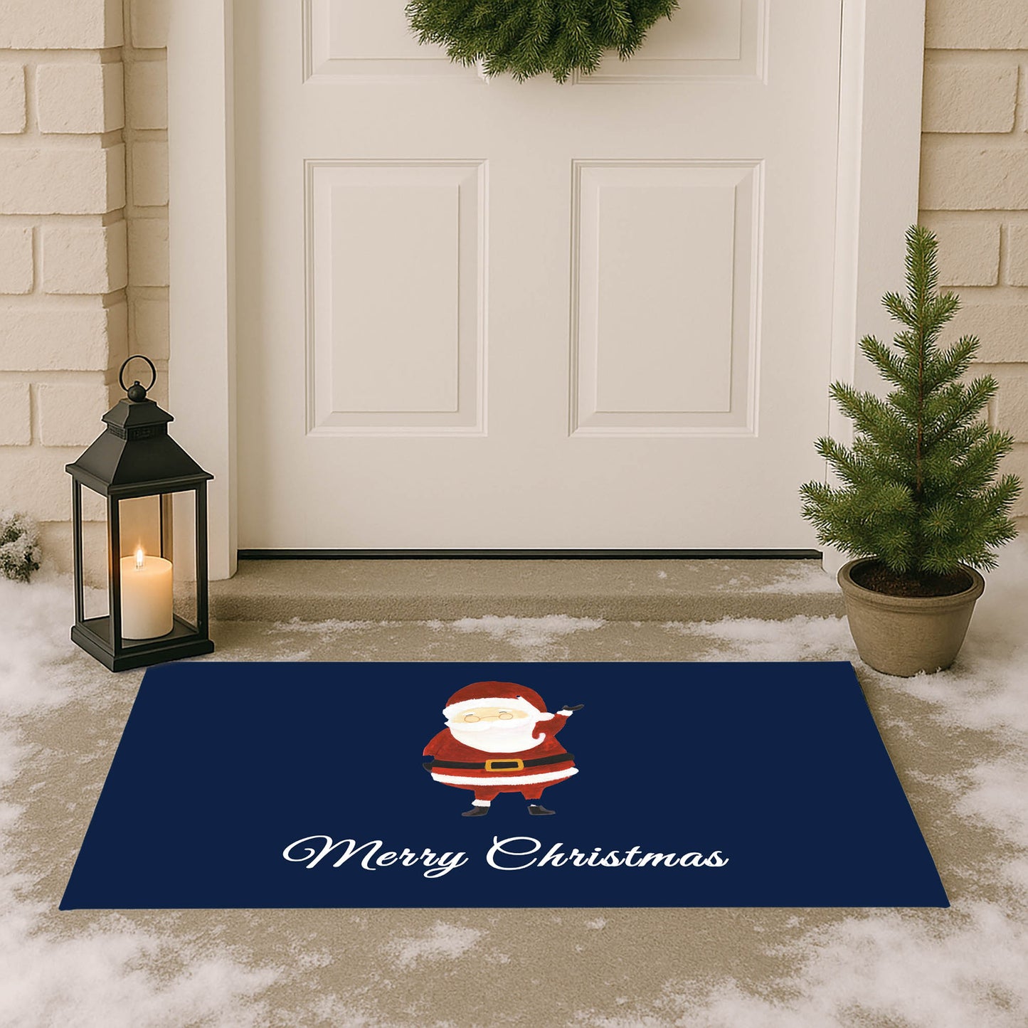 Merry Christmas Santa Outdoor Door Mat