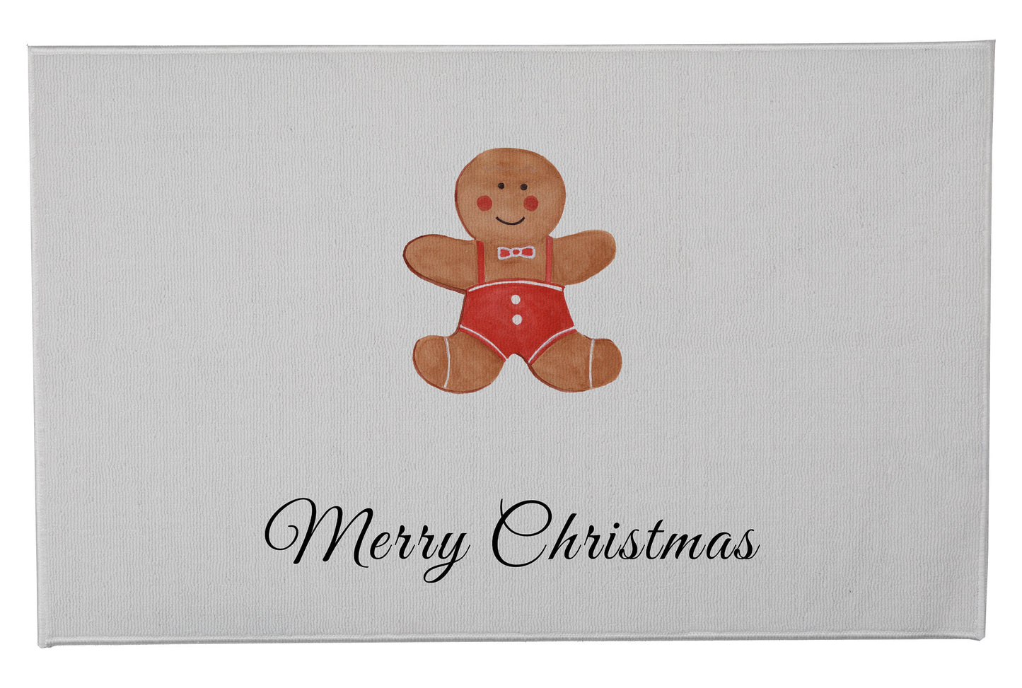 Merry Christmas Gingerbread Man Outdoor Door Mat