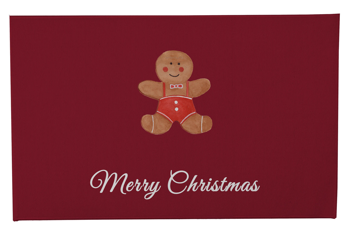 Merry Christmas Gingerbread Man Outdoor Door Mat