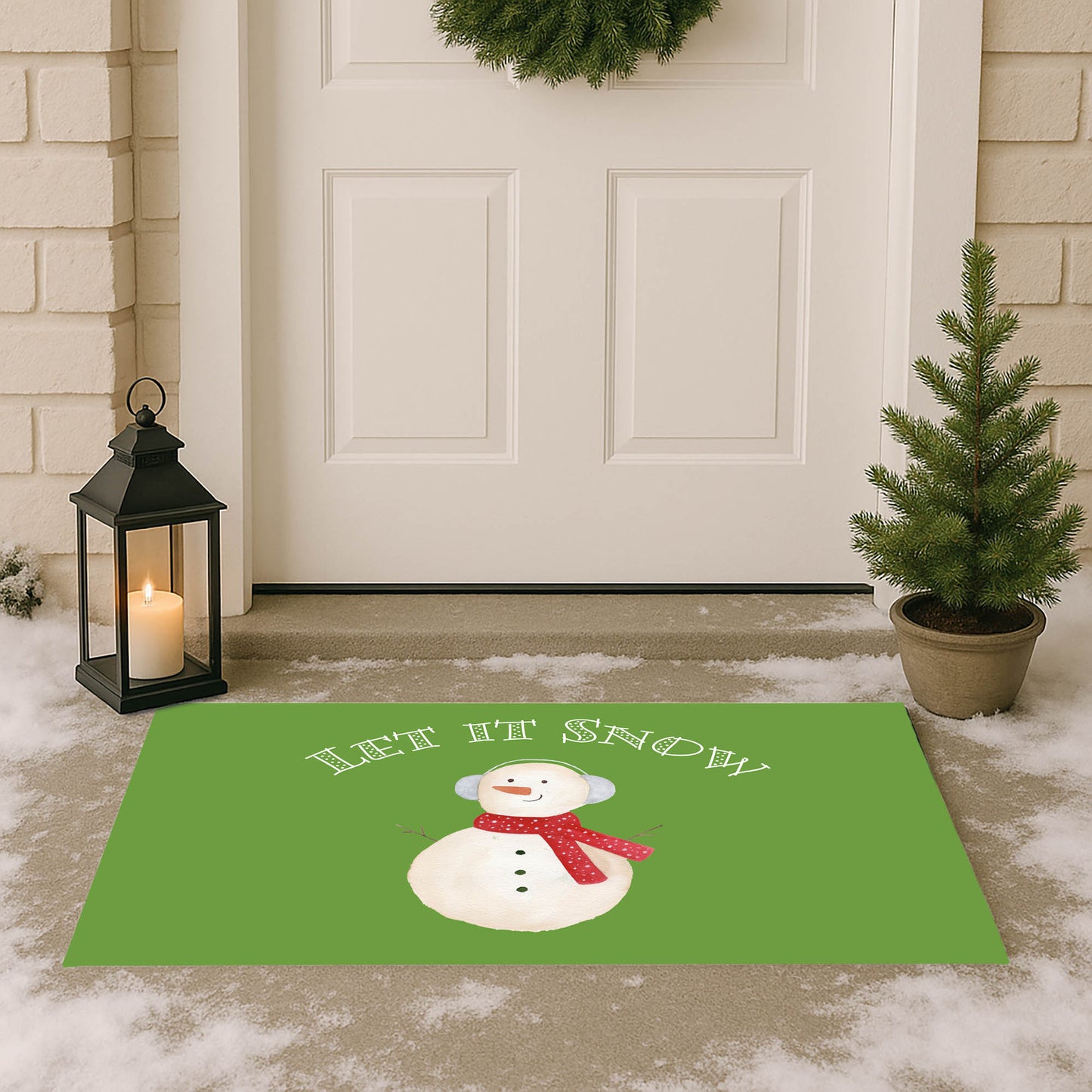 Let it Snow Outdoor Door Mat