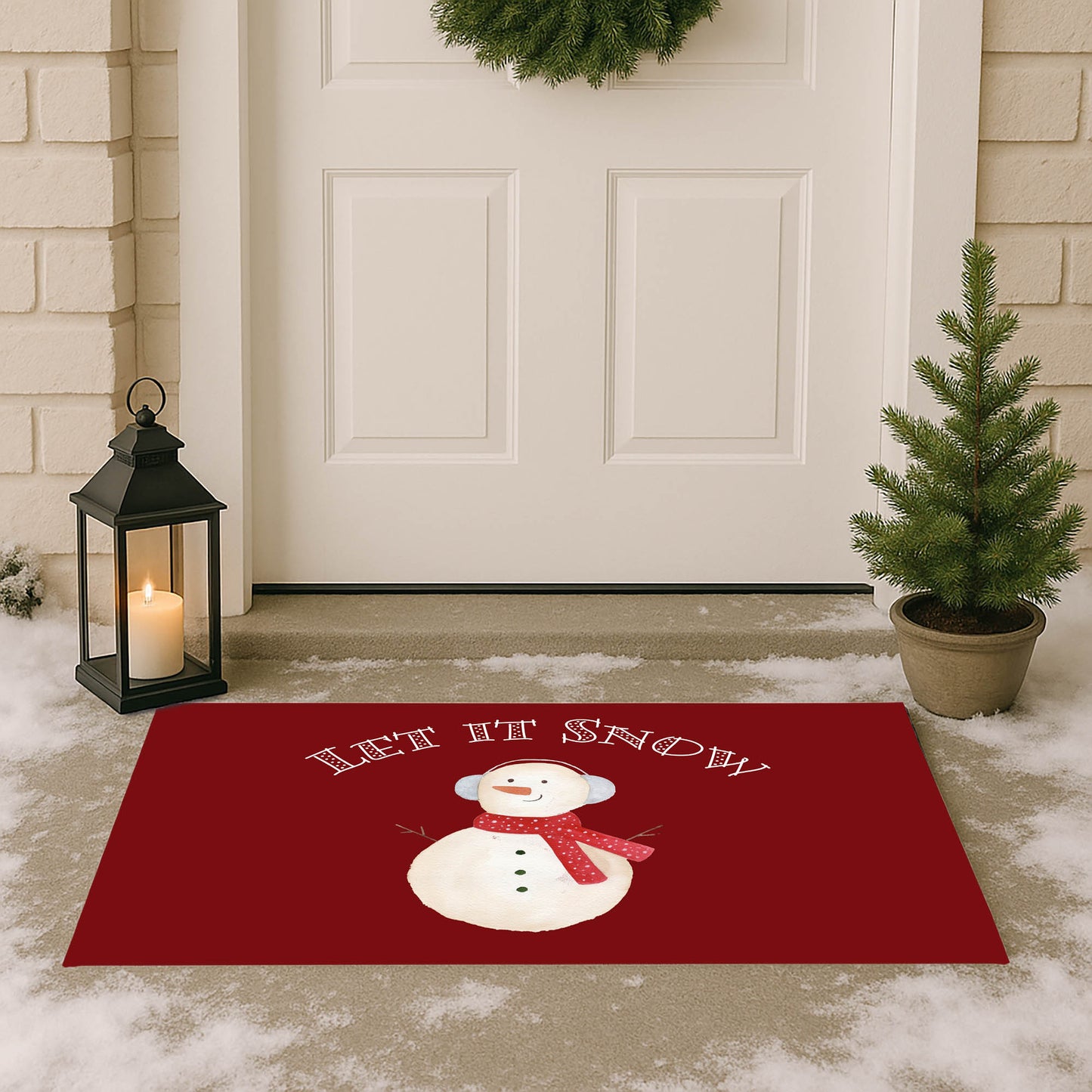 Let it Snow Outdoor Door Mat