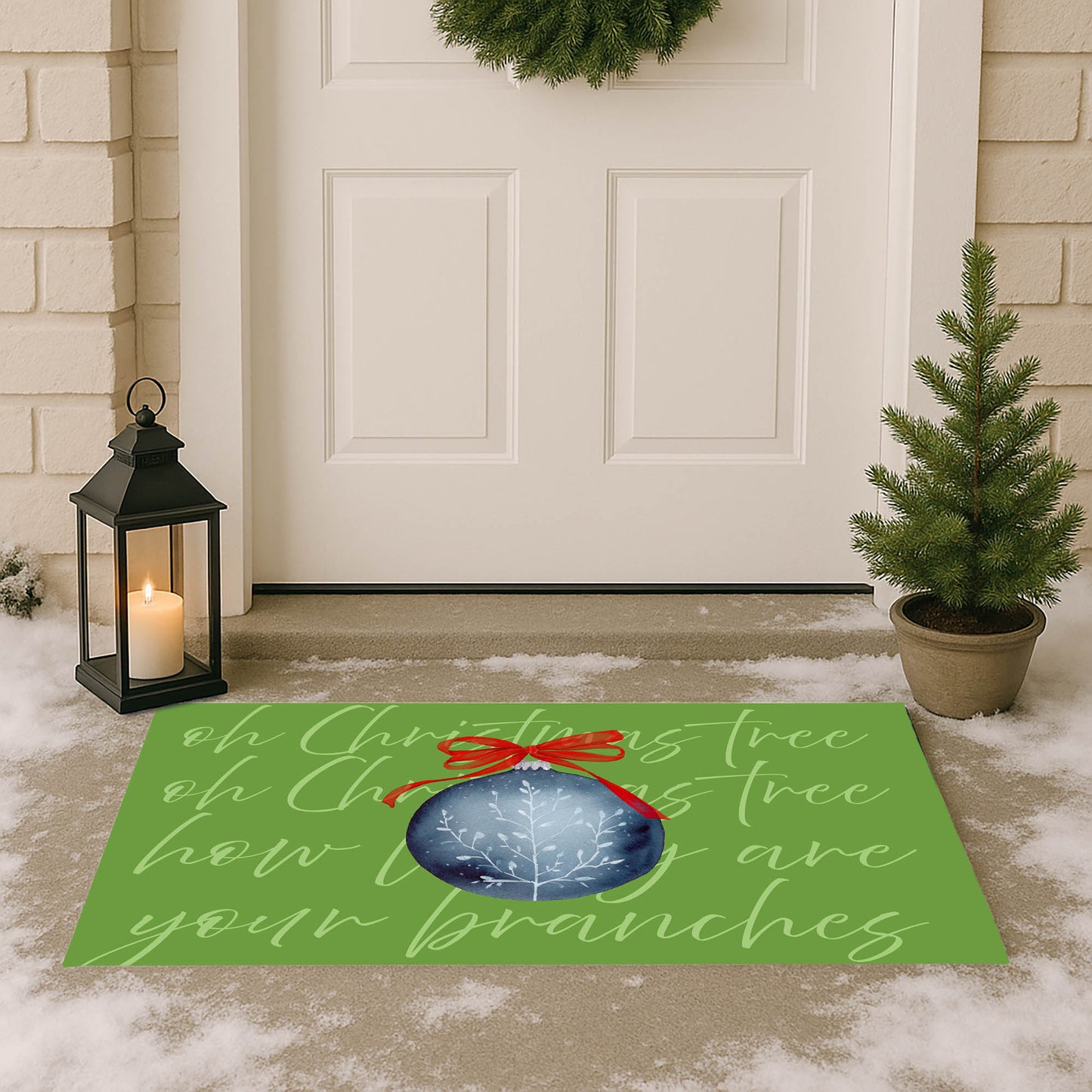 Oh Christmas Tree Outdoor Door Mat