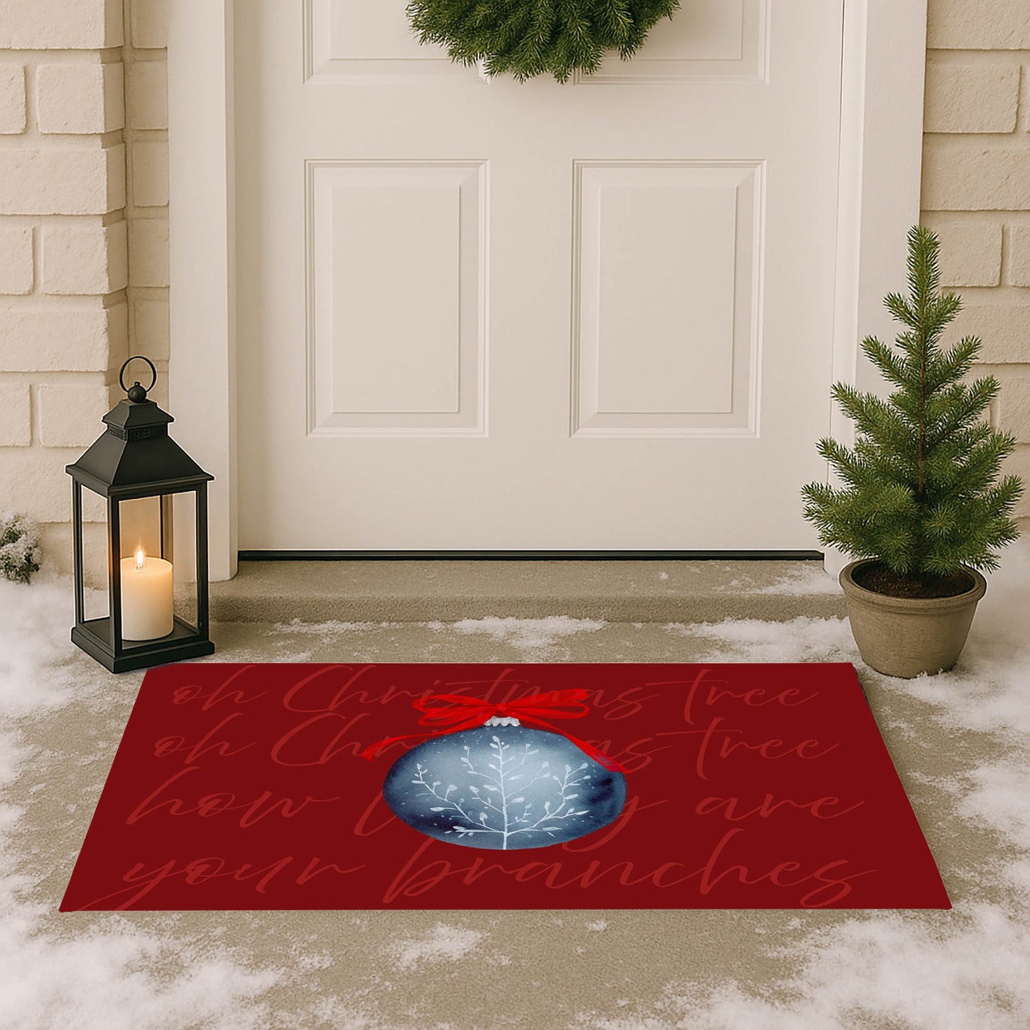 Oh Christmas Tree Outdoor Door Mat