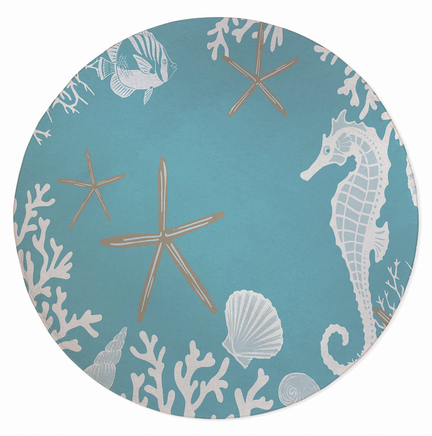 Coral & Seahorse Outdoor Rug By Christopher's Corner