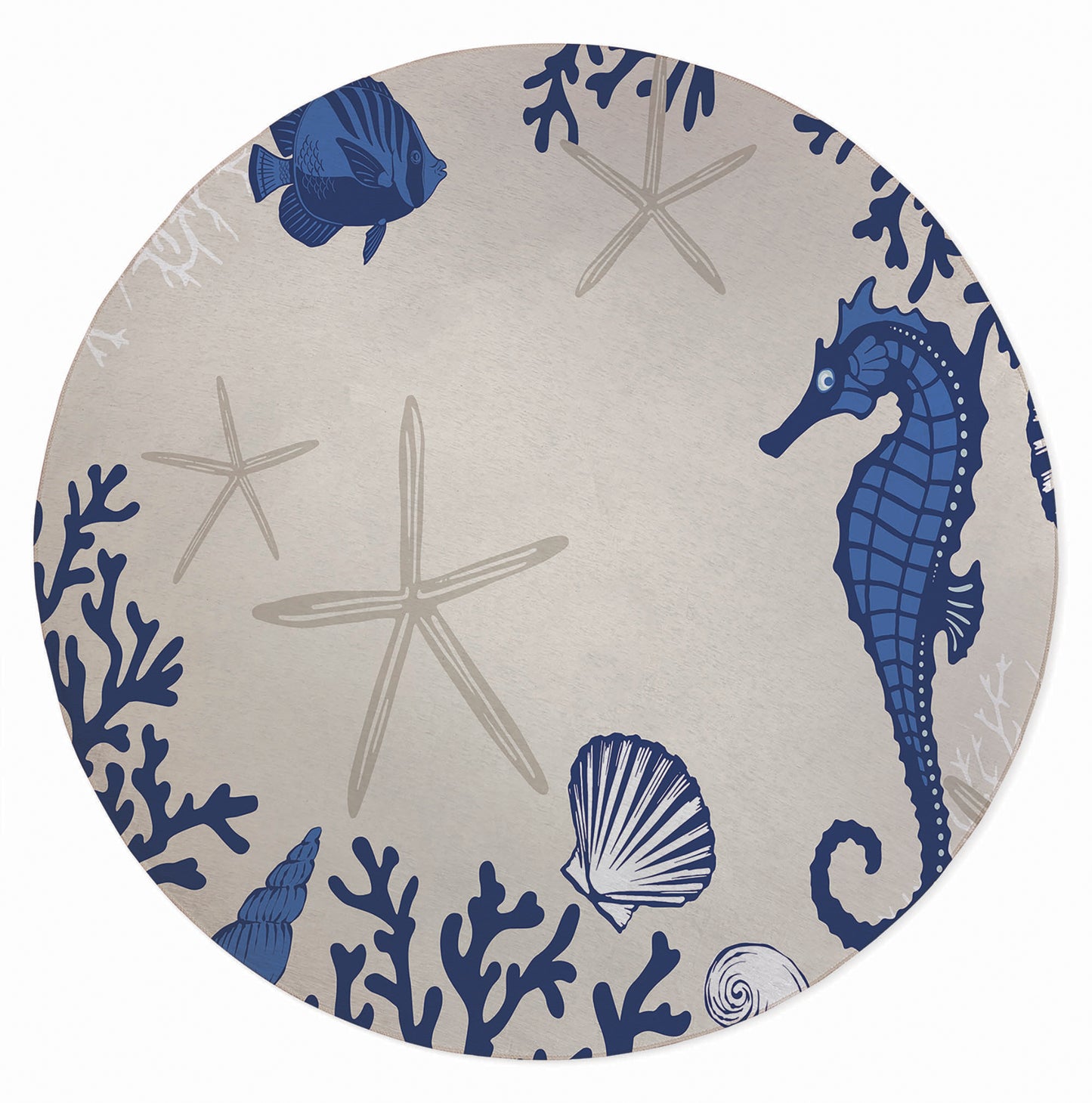 Coral & Seahorse Outdoor Rug By Christopher's Corner