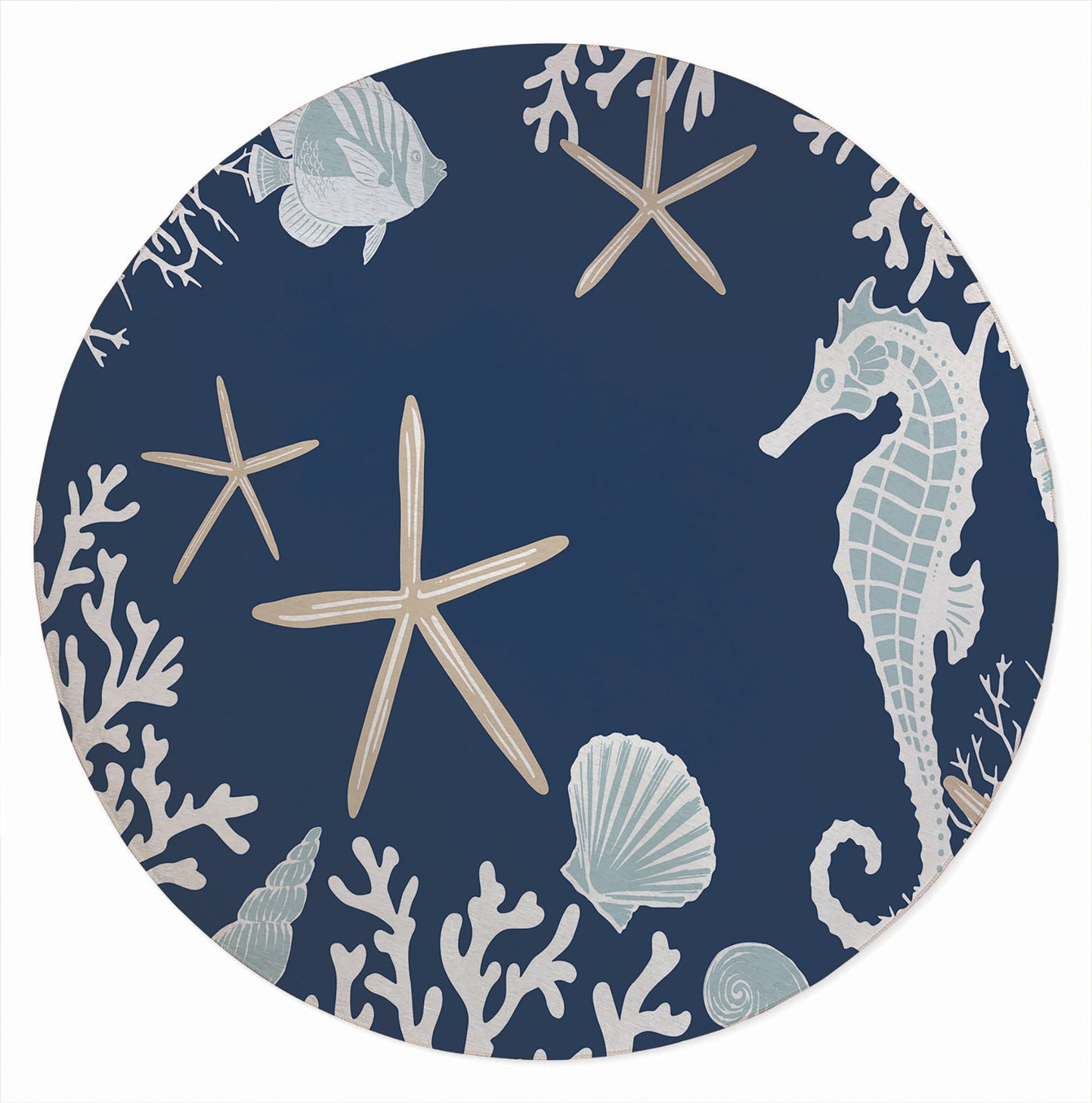 Coral & Seahorse Outdoor Rug By Christopher's Corner