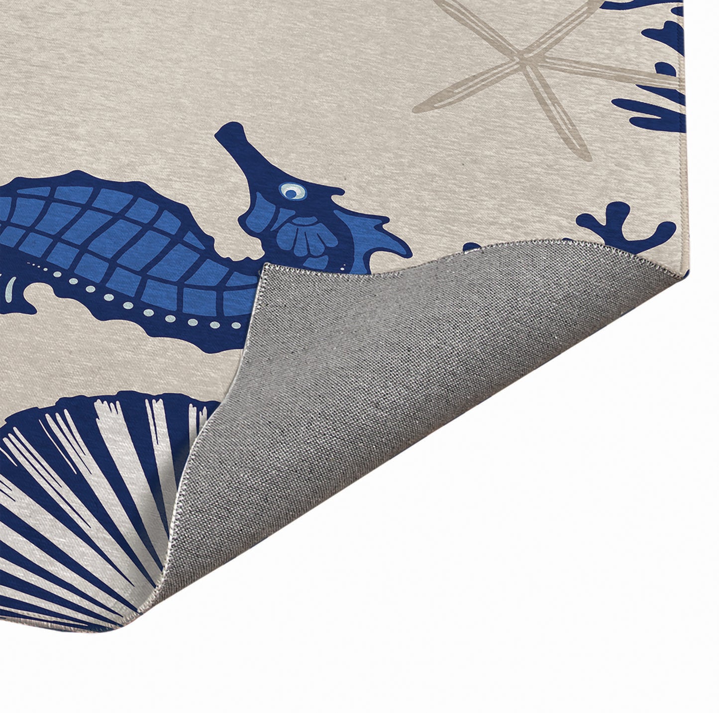 Coral & Seahorse Outdoor Rug By Christopher's Corner