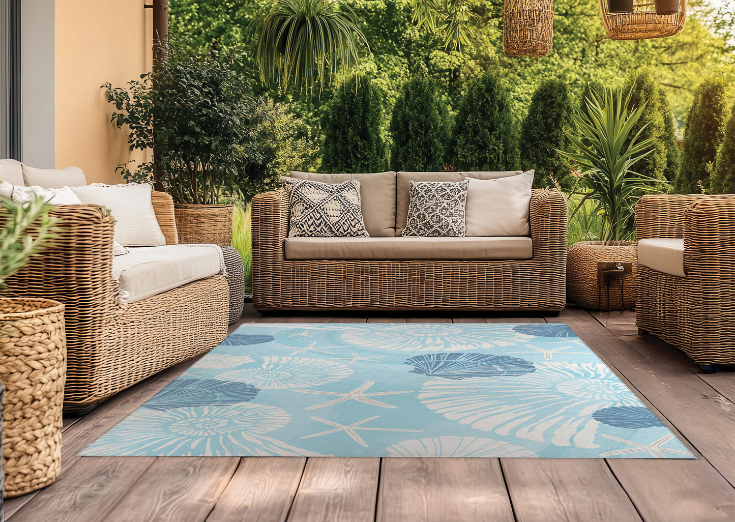 Starfish Outdoor Rug By Christopher's Corner