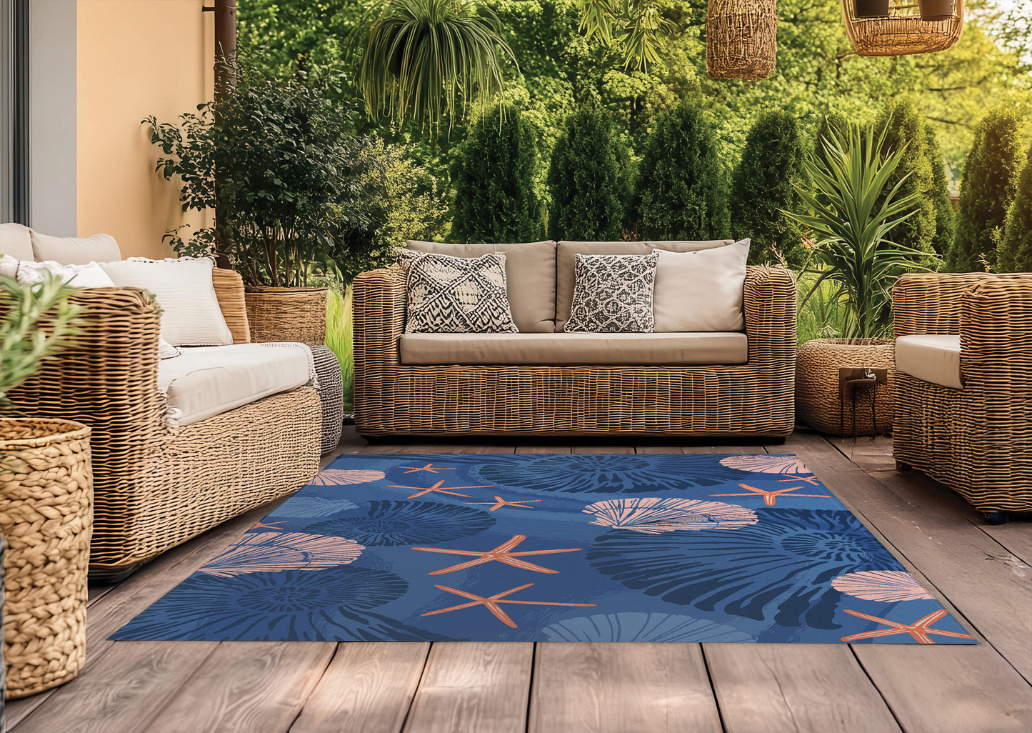 Starfish Outdoor Rug By Christopher's Corner