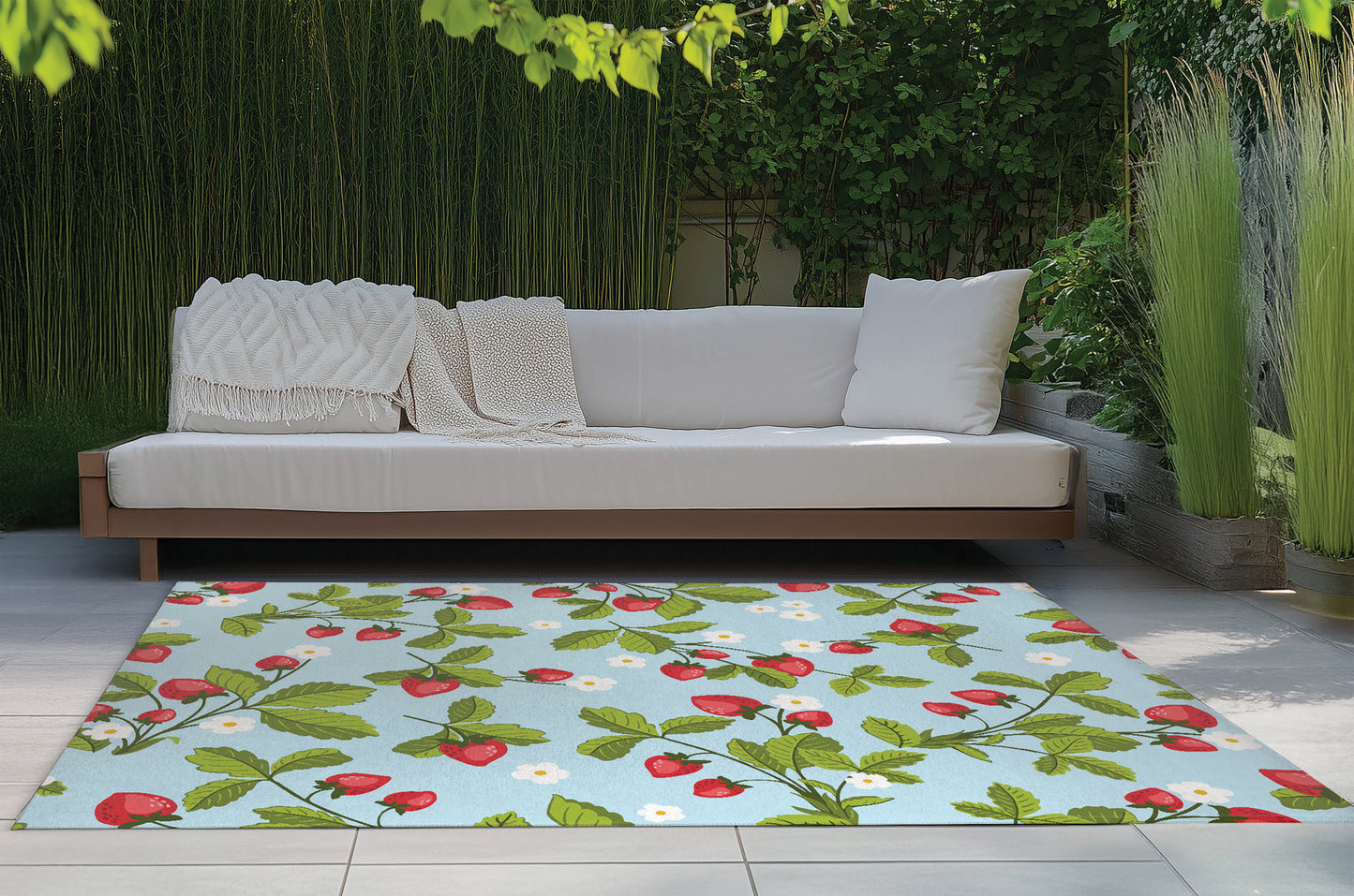 Strawberries Outdoor Rug By Christopher's Corner