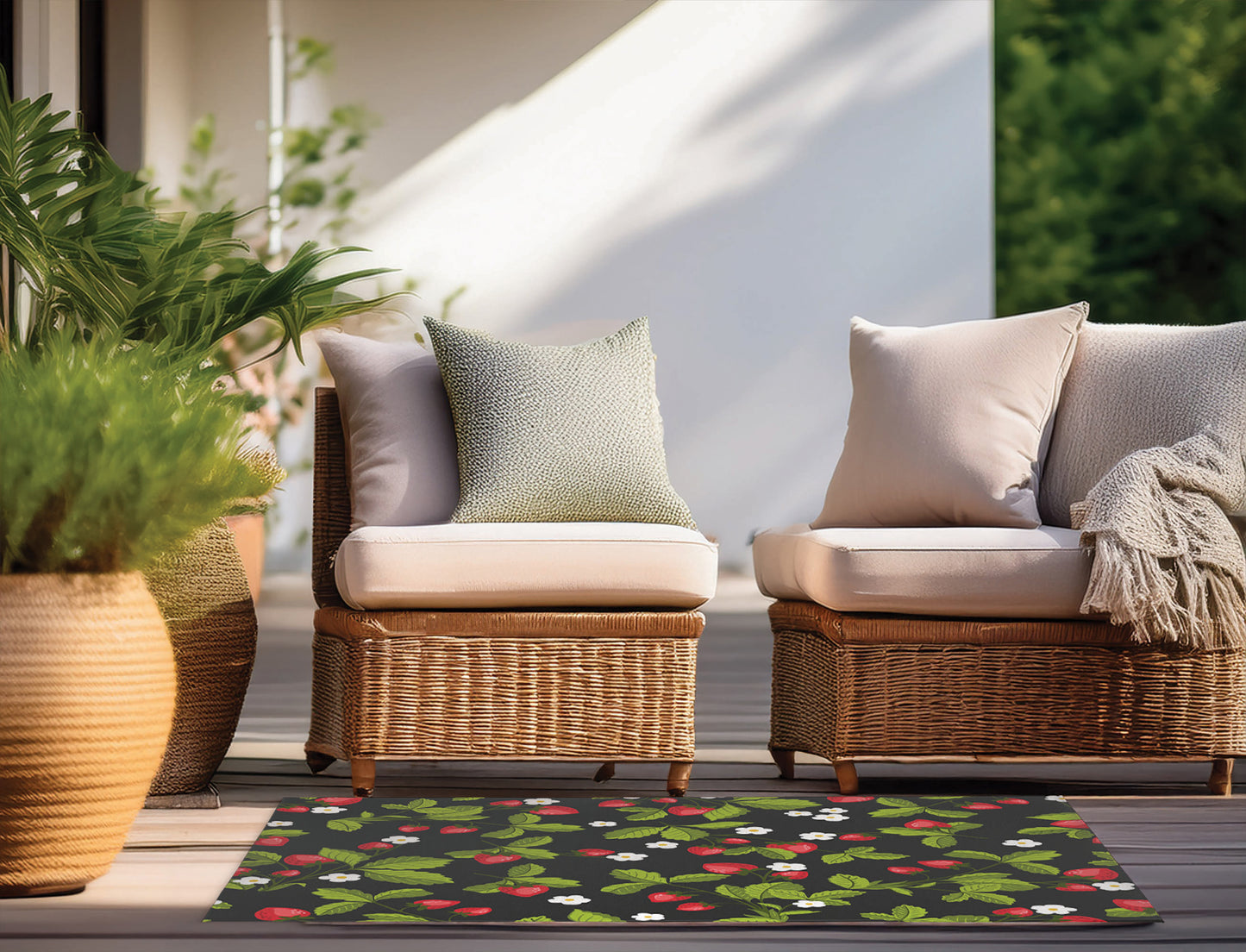 Strawberries Outdoor Rug By Christopher's Corner