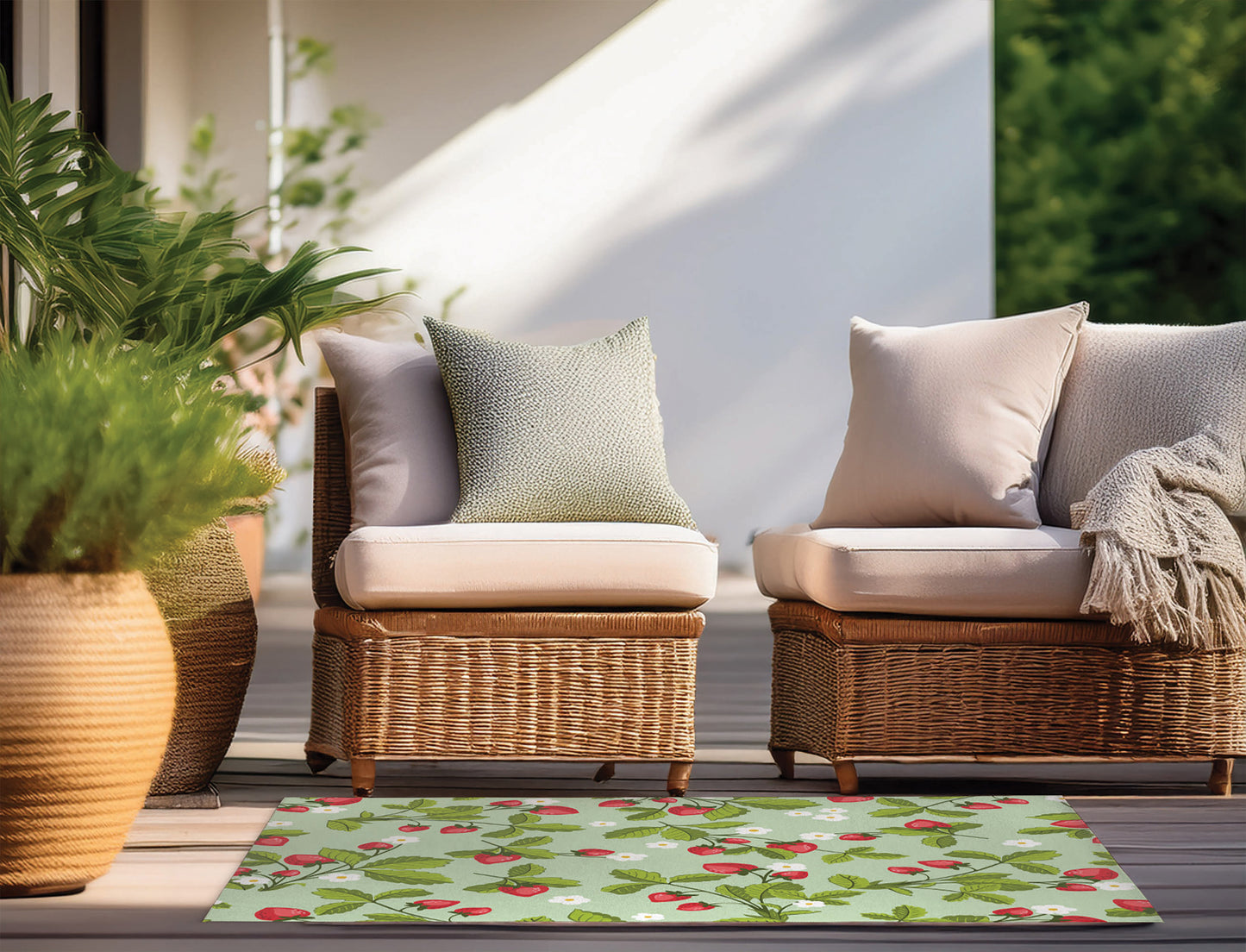 Strawberries Outdoor Rug By Christopher's Corner
