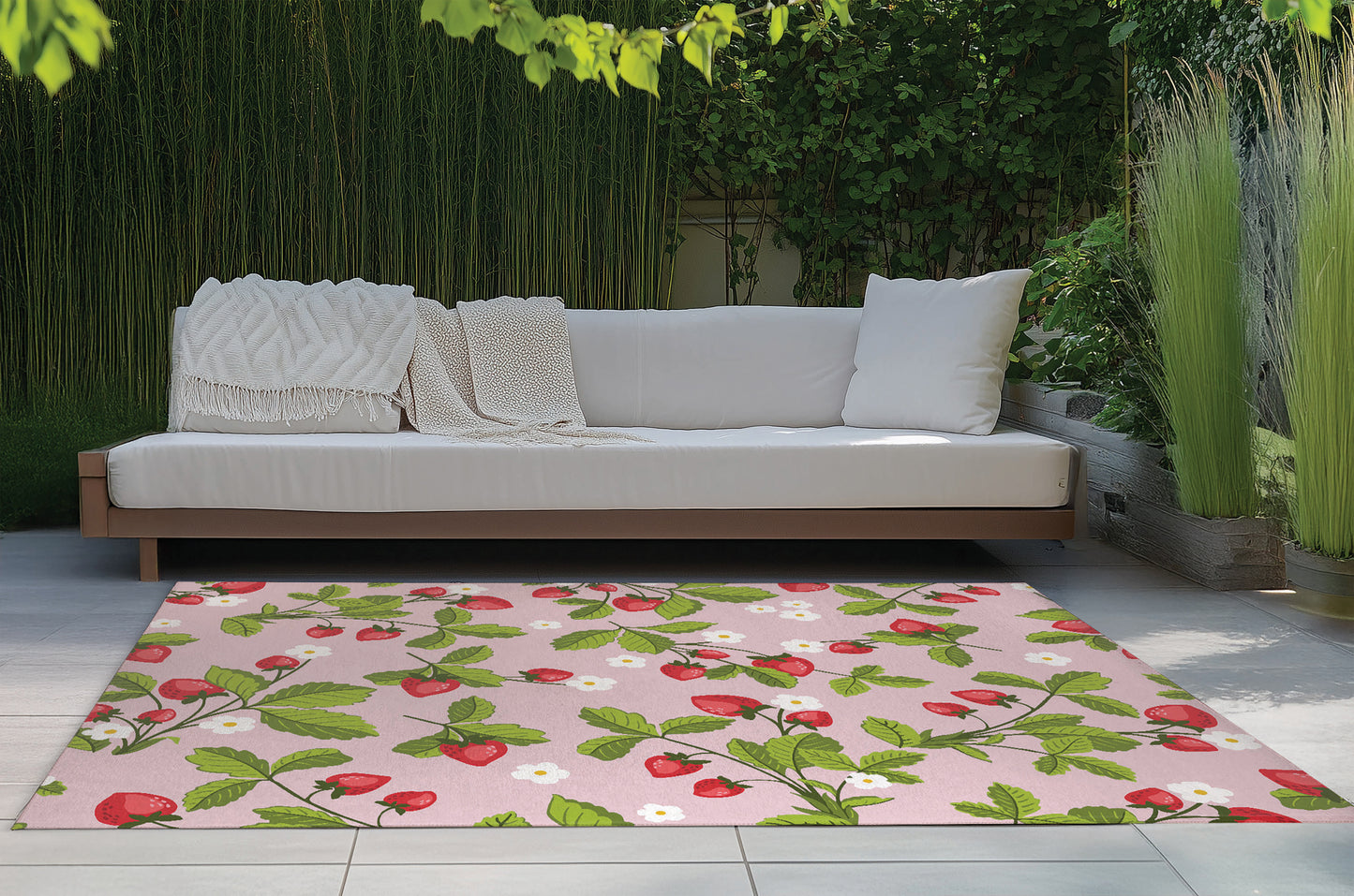 Strawberries Outdoor Rug By Christopher's Corner