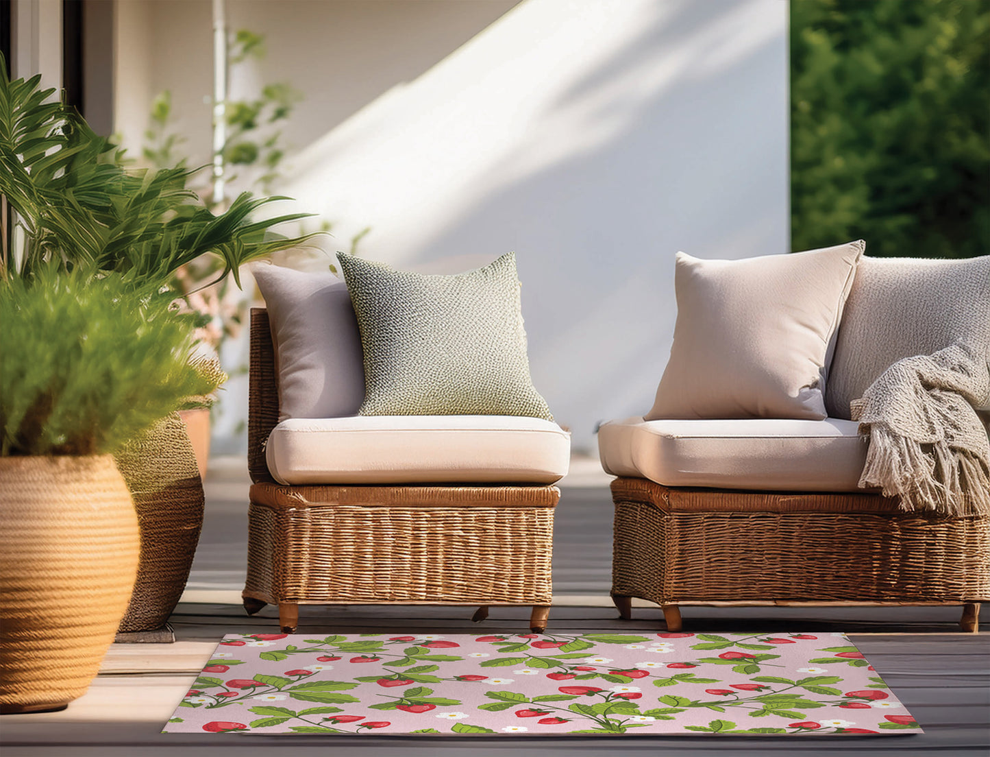Strawberries Outdoor Rug By Christopher's Corner