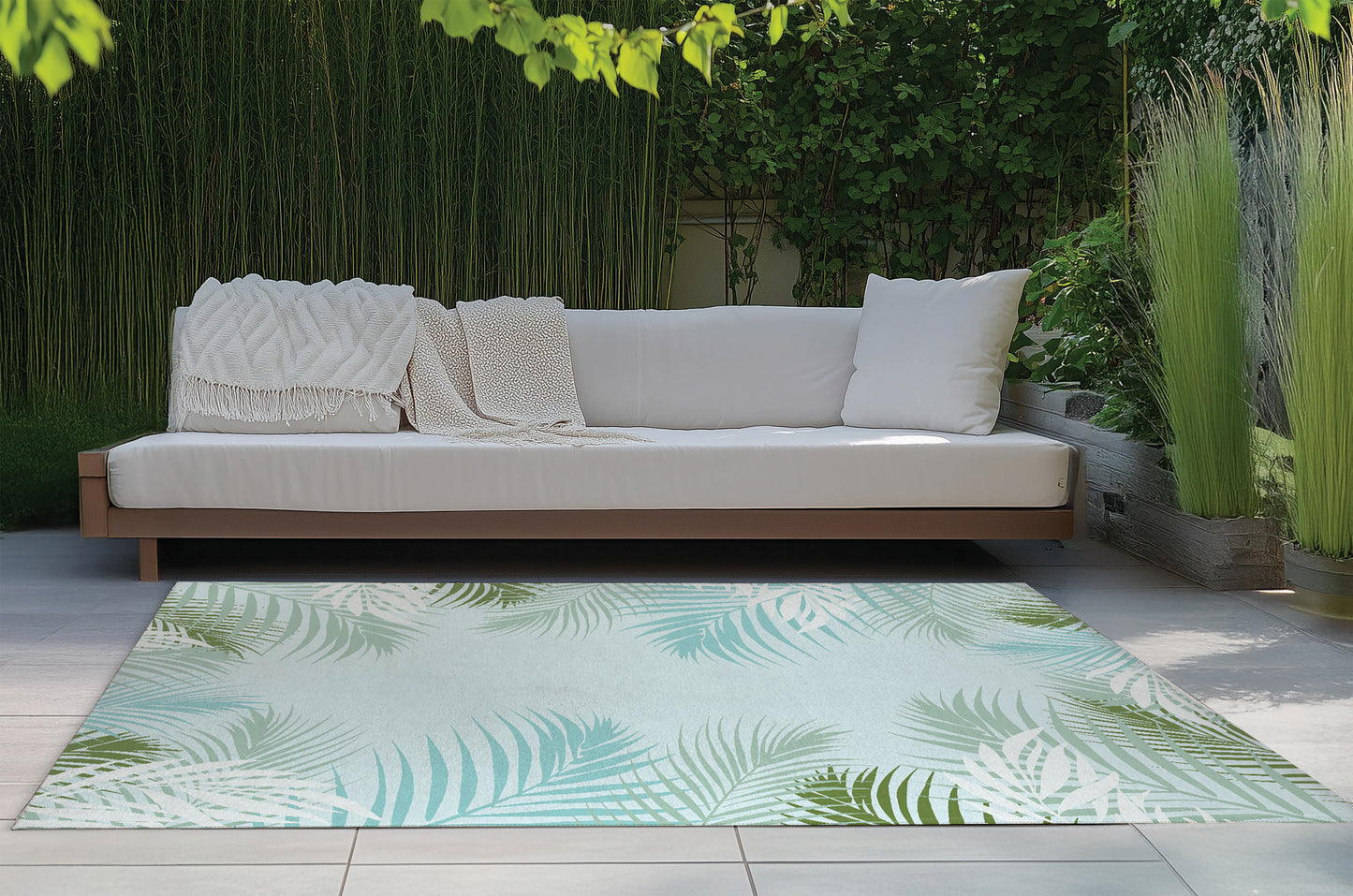 Waving Palm Outdoor Rug By Christopher's Corner