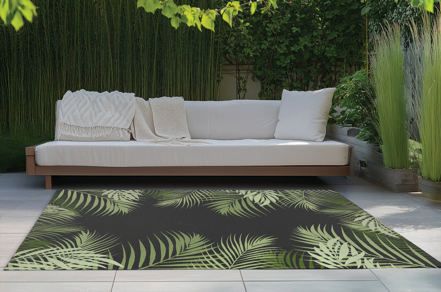 Waving Palm Outdoor Rug By Christopher's Corner