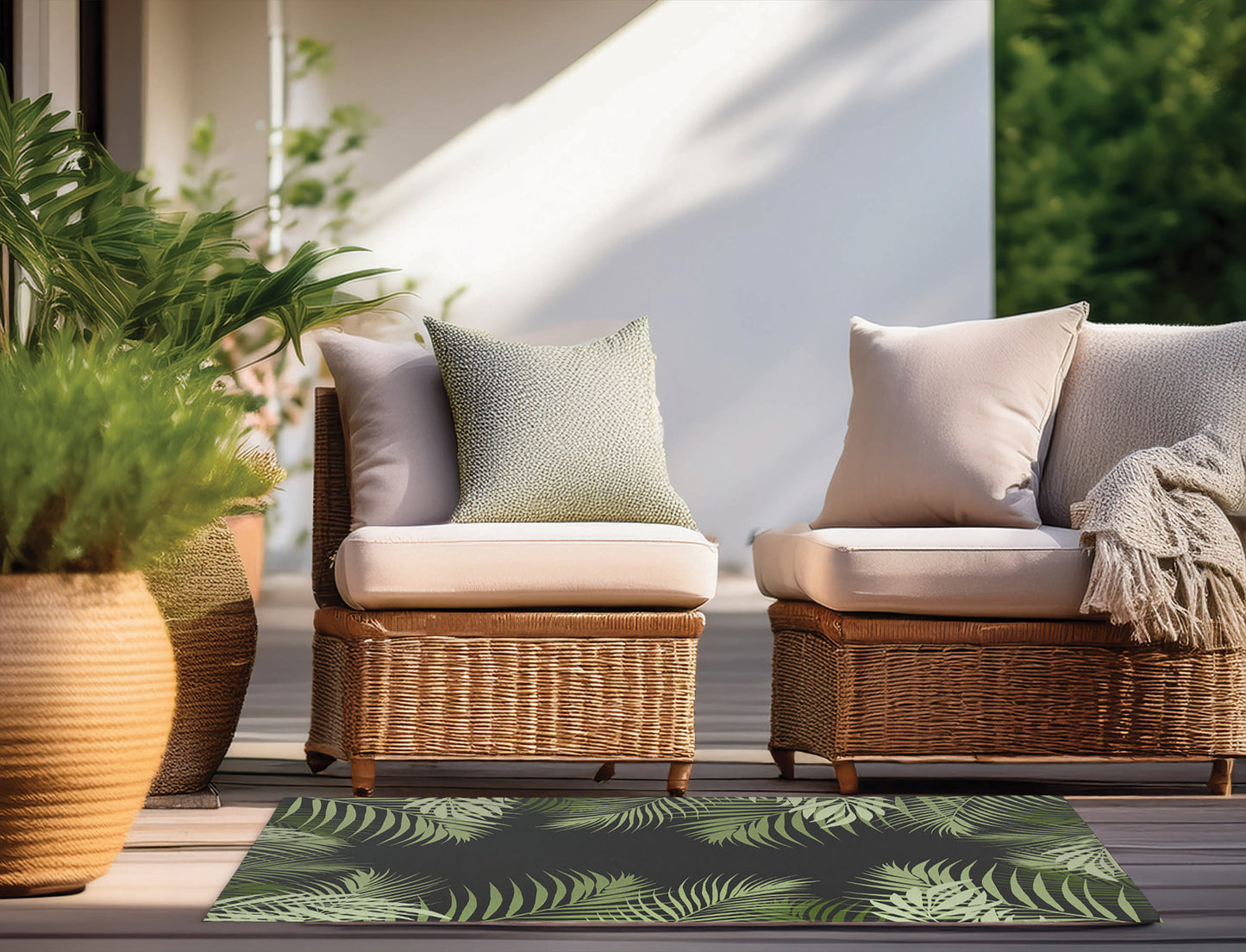 Waving Palm Outdoor Rug By Christopher's Corner