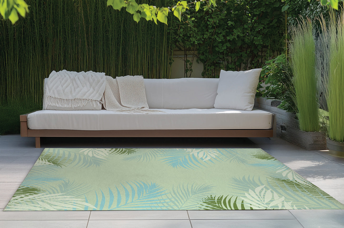 Waving Palm Outdoor Rug By Christopher's Corner
