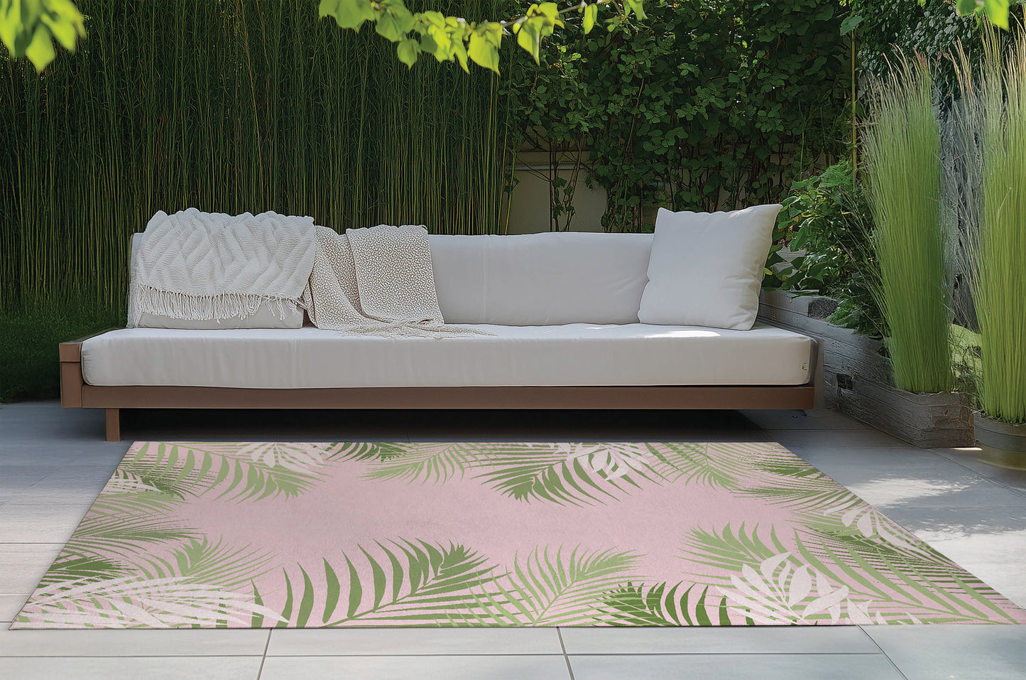 Waving Palm Outdoor Rug By Christopher's Corner