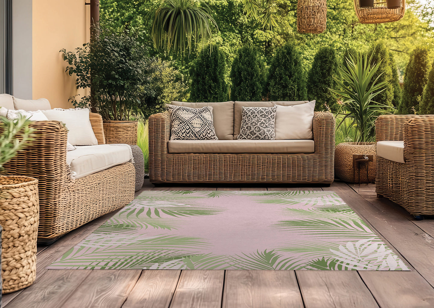Waving Palm Outdoor Rug By Christopher's Corner